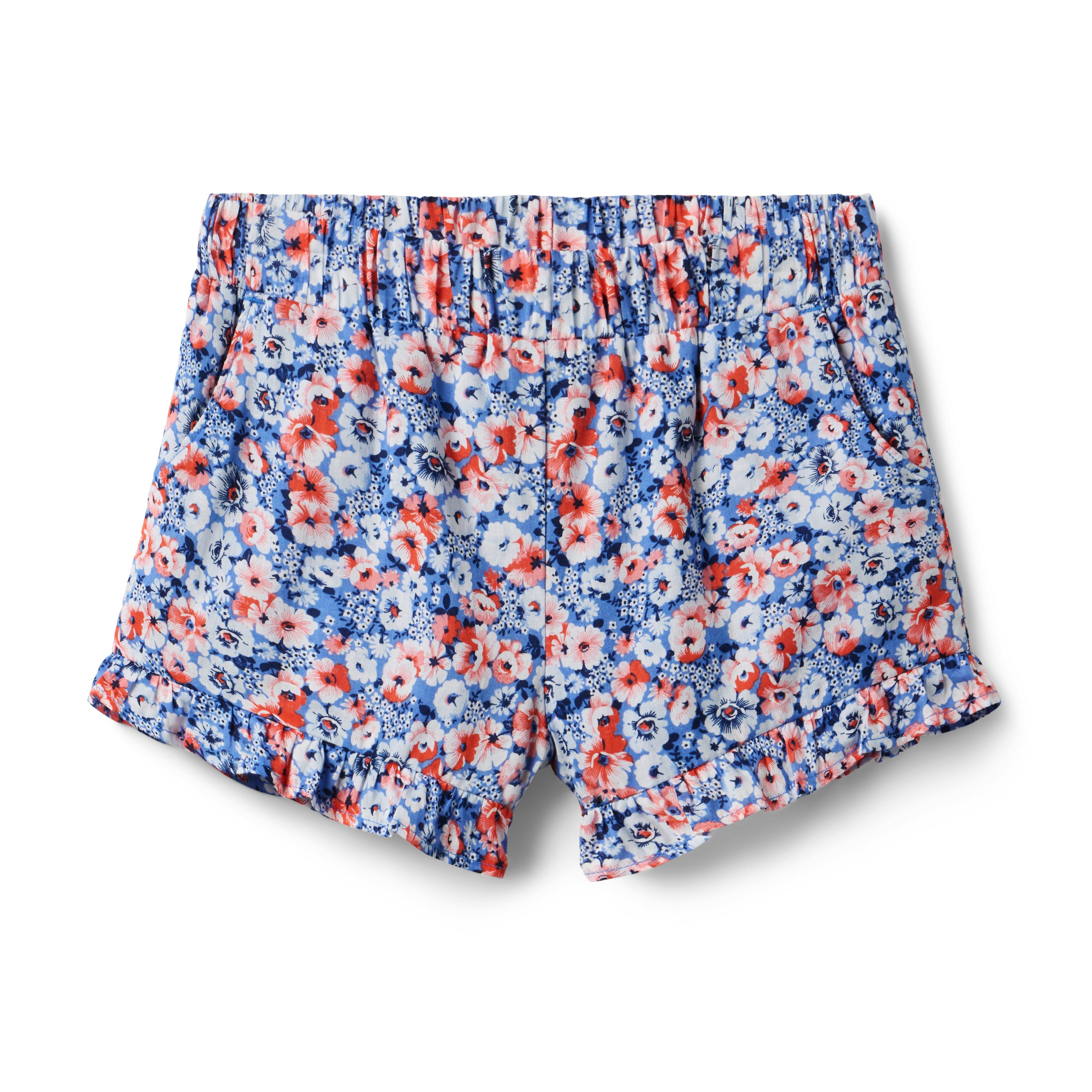 Floral Ruffle Hem Short