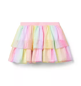 Rainbow Tiered Tulle Skirt