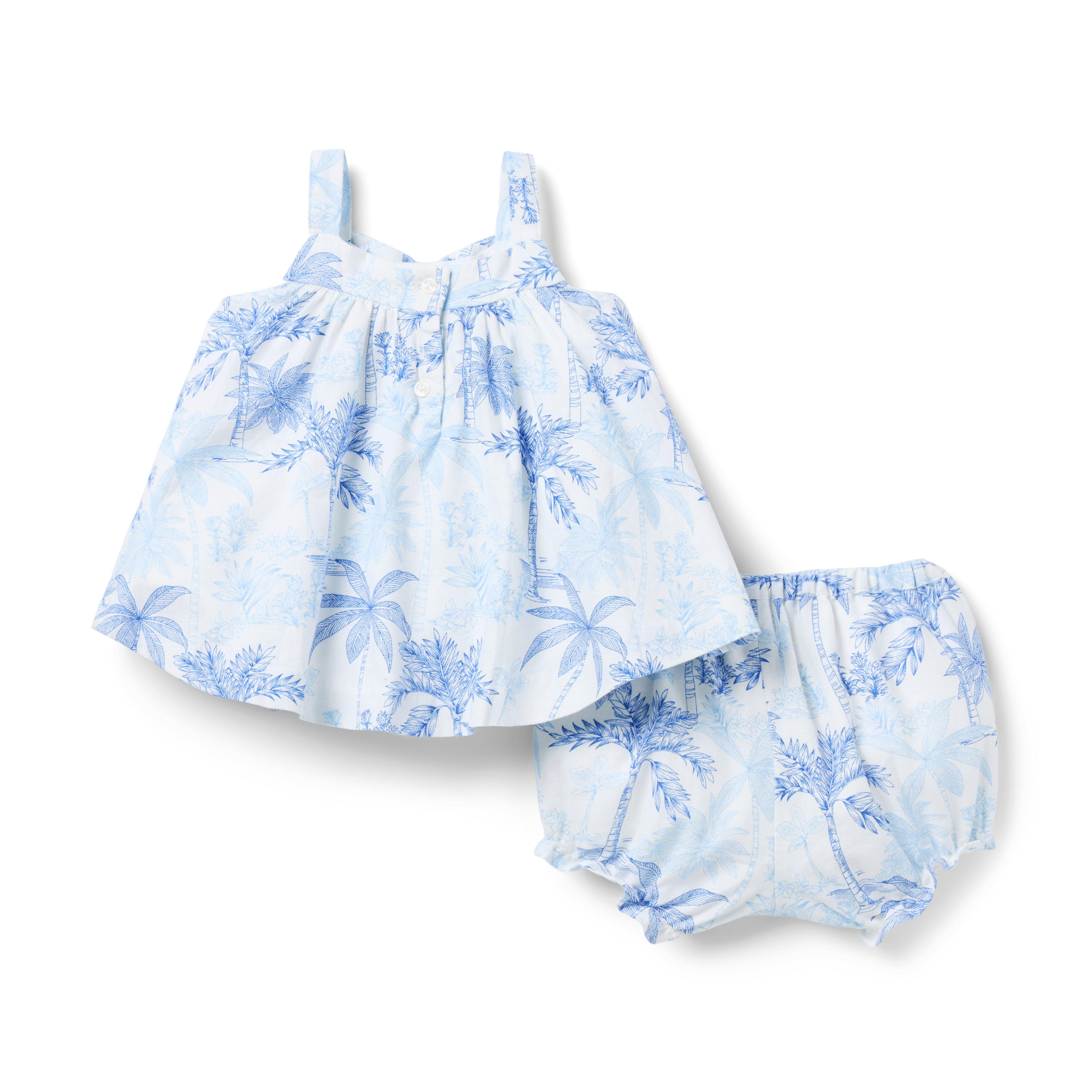 Baby Palm Toile Linen-Cotton Matching Set image number 1