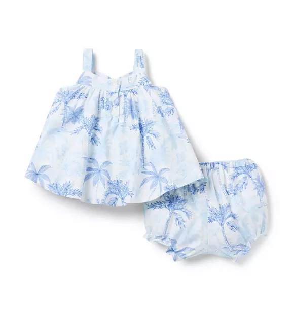 Baby Palm Toile Linen-Cotton Matching Set image number 1