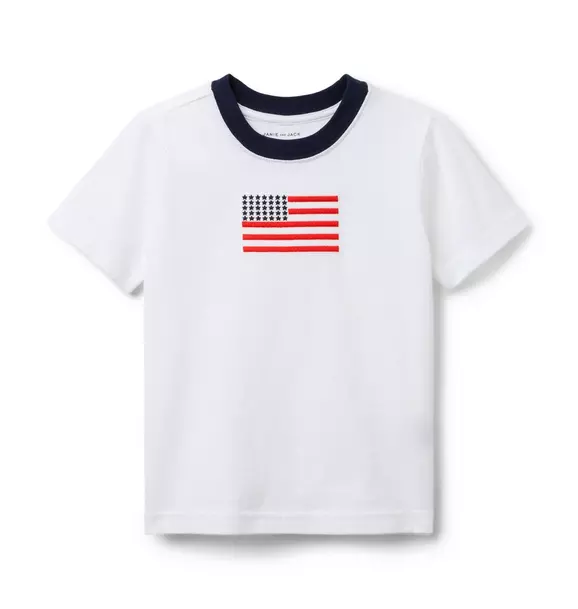 Embroidered Flag Tee image number 0