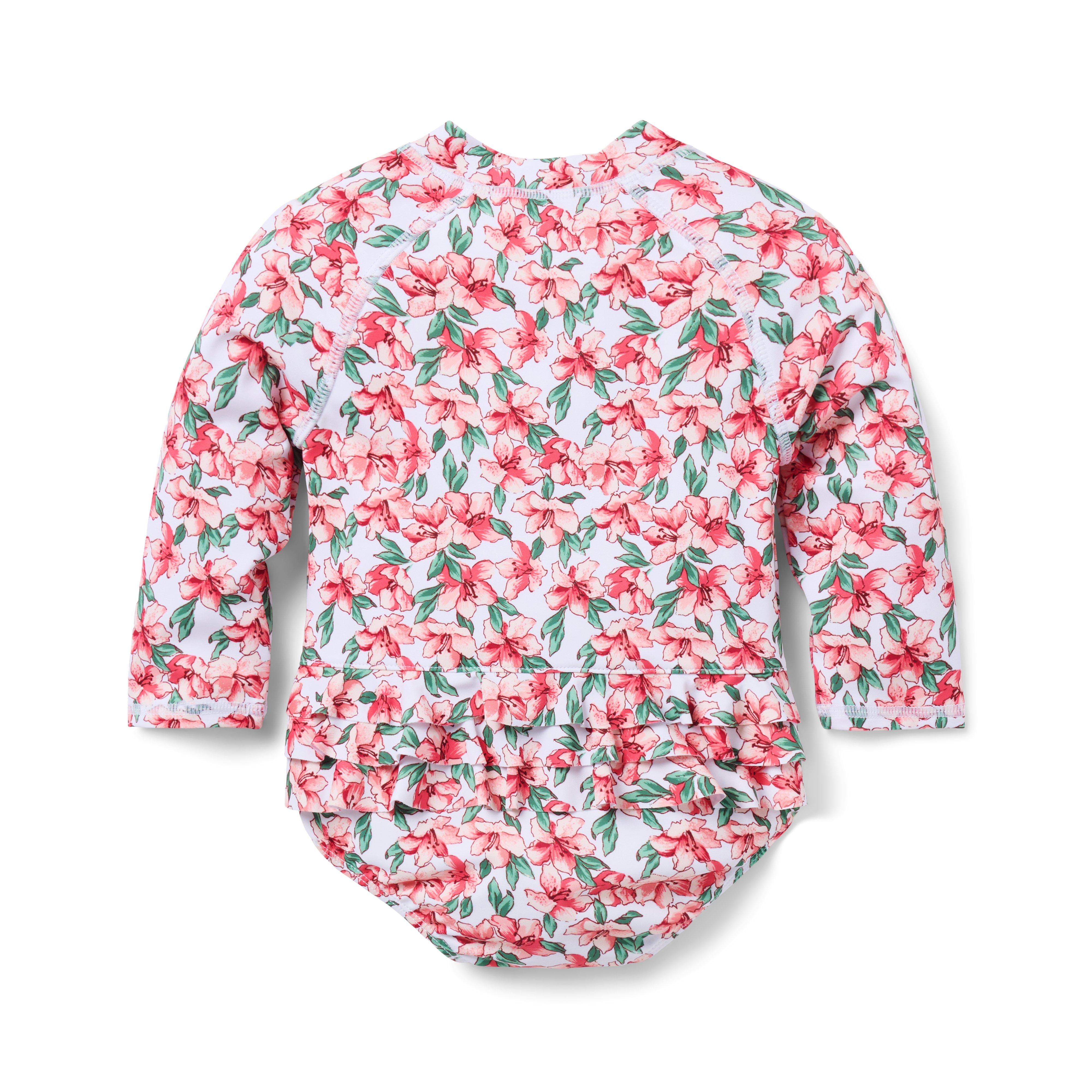 Baby Recycled Floral Rash Guard Swimsuit image number 1
