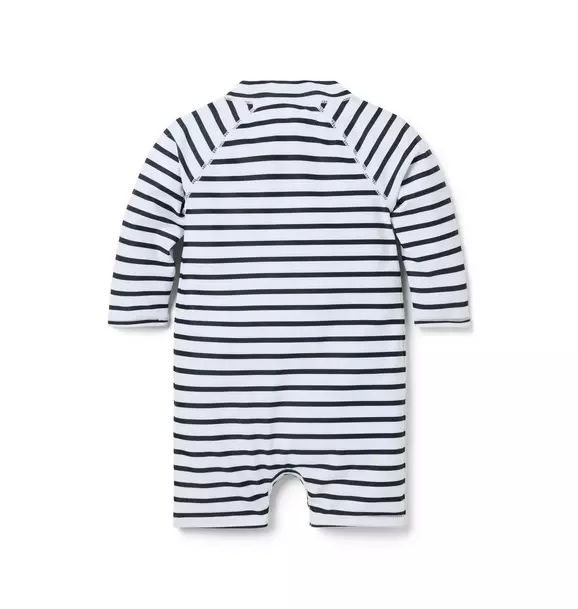 Baby Recycled Striped Rash Guard Swimsuit image number 1