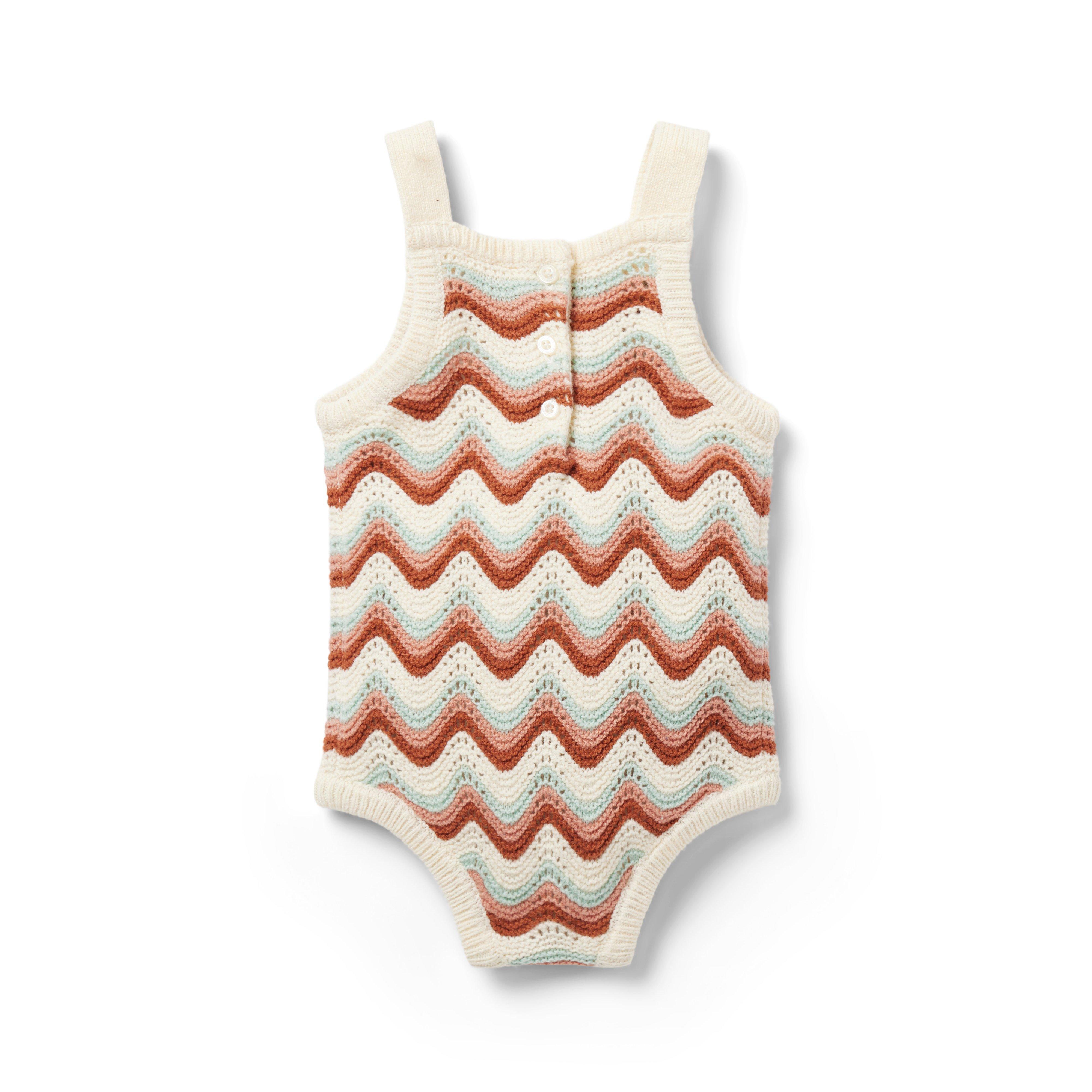 Baby Striped Crochet Romper image number 1