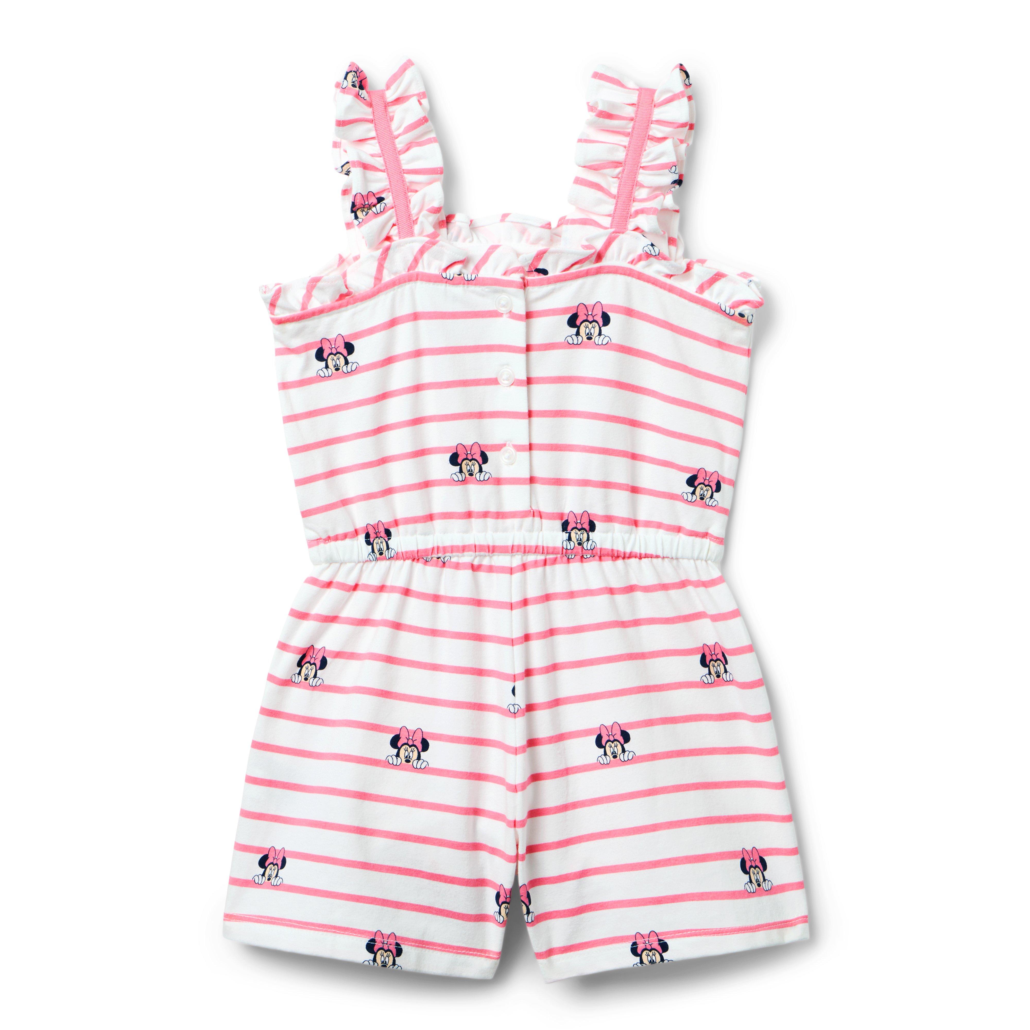 Disney Minnie Mouse Striped Romper  image number 1