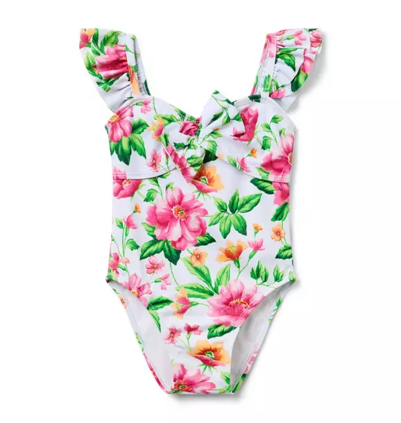 Recycled Floral Twist Front Swimsuit image number 0