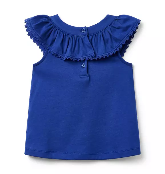 Lace Trim Ruffle Top image number 1