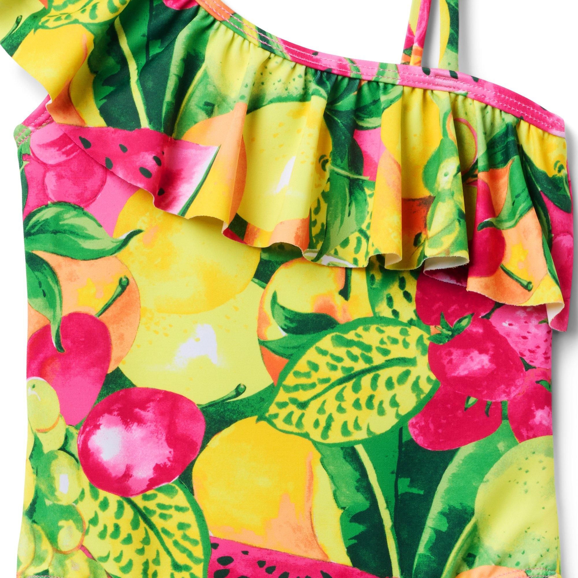 Recycled Fruit Ruffle Shoulder Swimsuit image number 2
