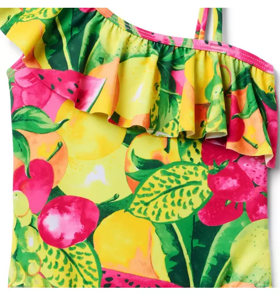 Recycled Fruit Ruffle Shoulder Swimsuit image number 2