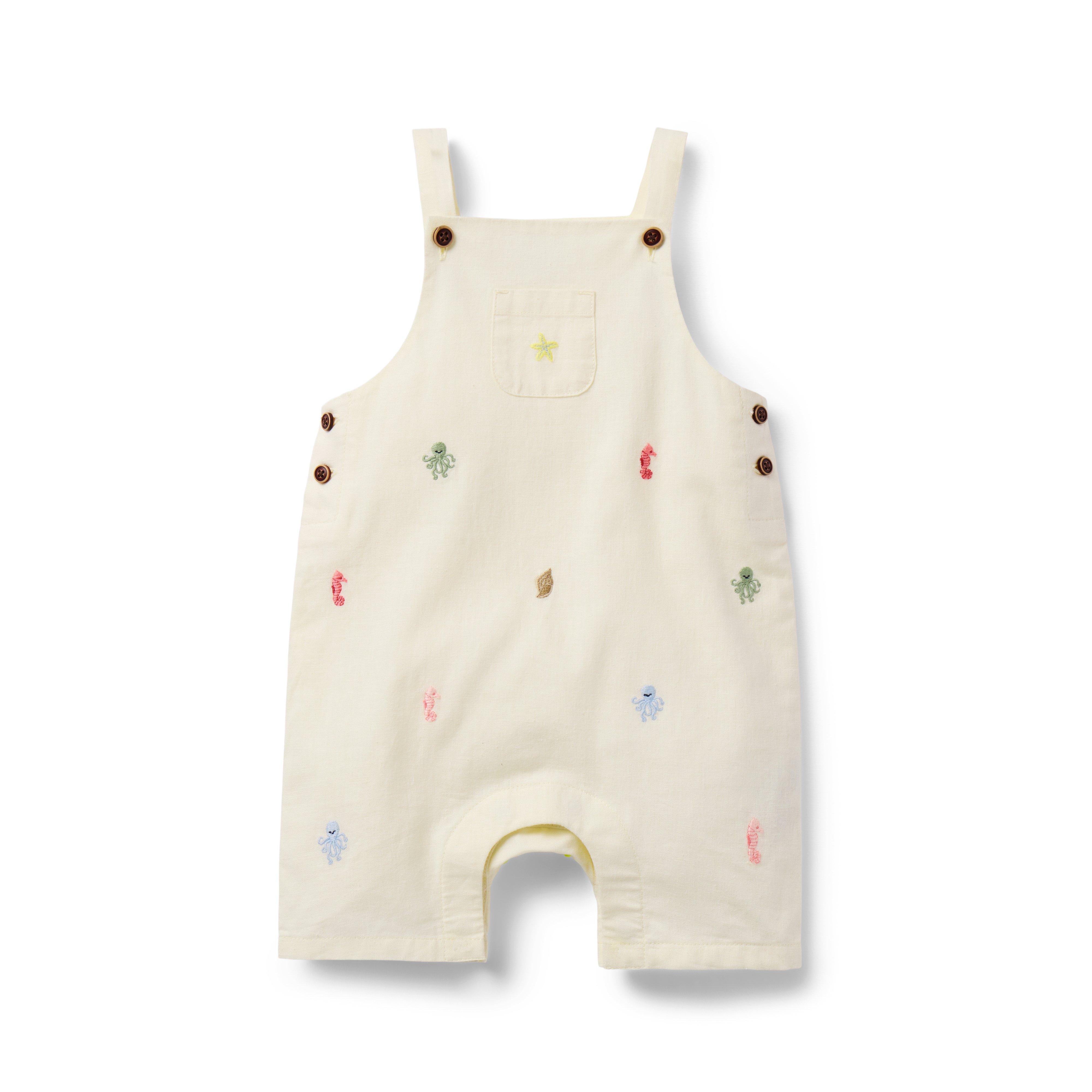 Baby Embroidered Sea Friends Overall