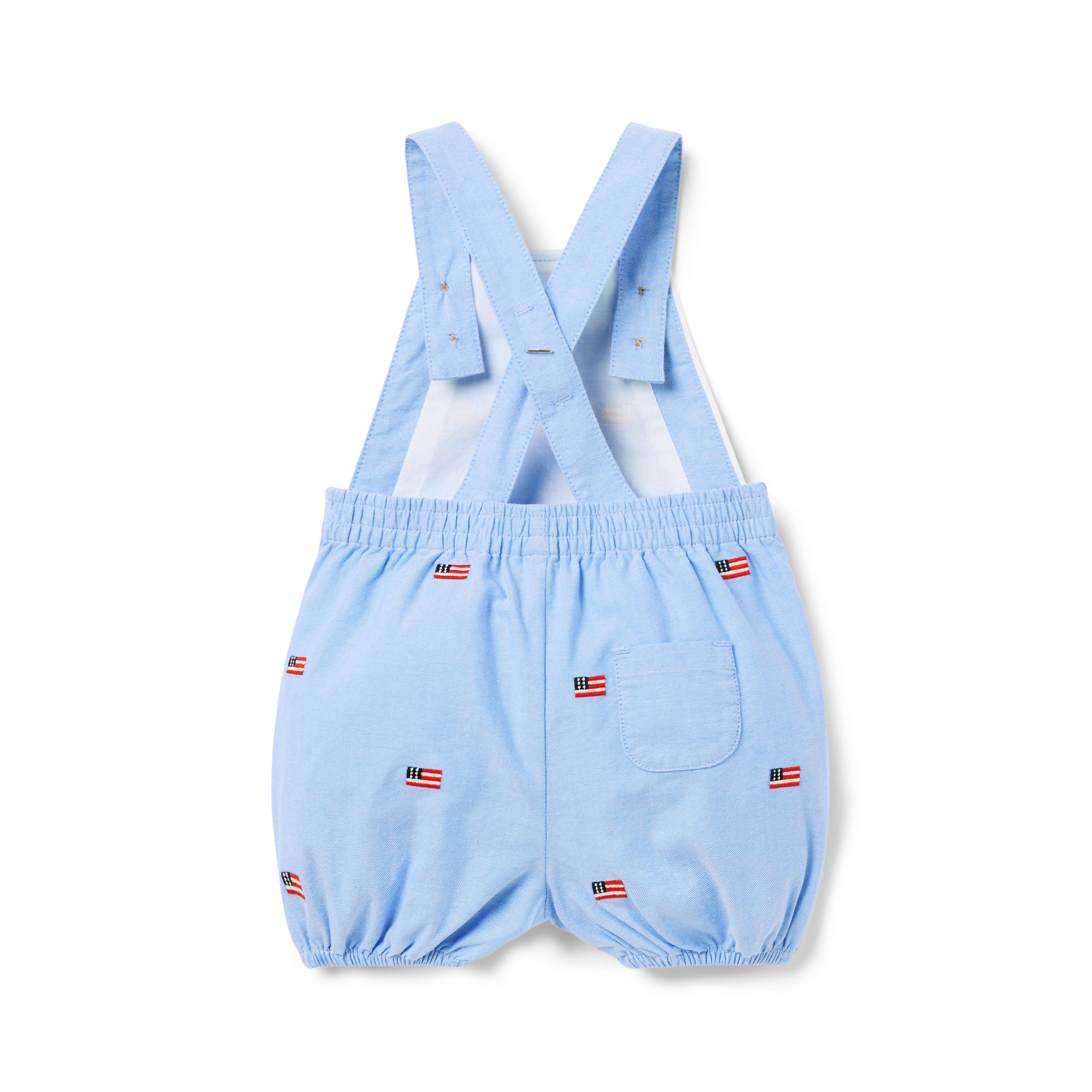 Baby Embroidered Flag Overall image number 1