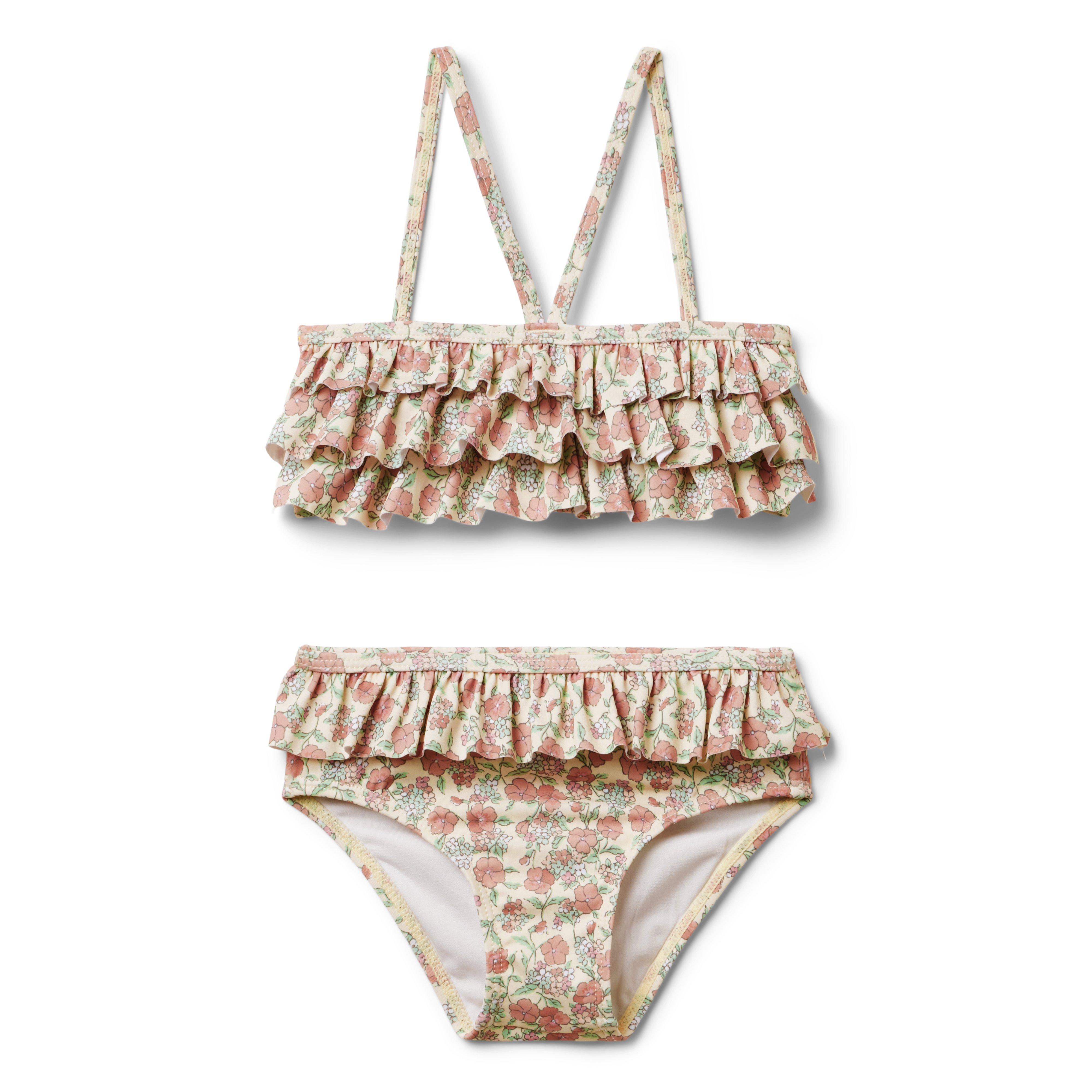 Recycled Ditsy Floral Ruffle 2-Piece Swimsuit image number 0