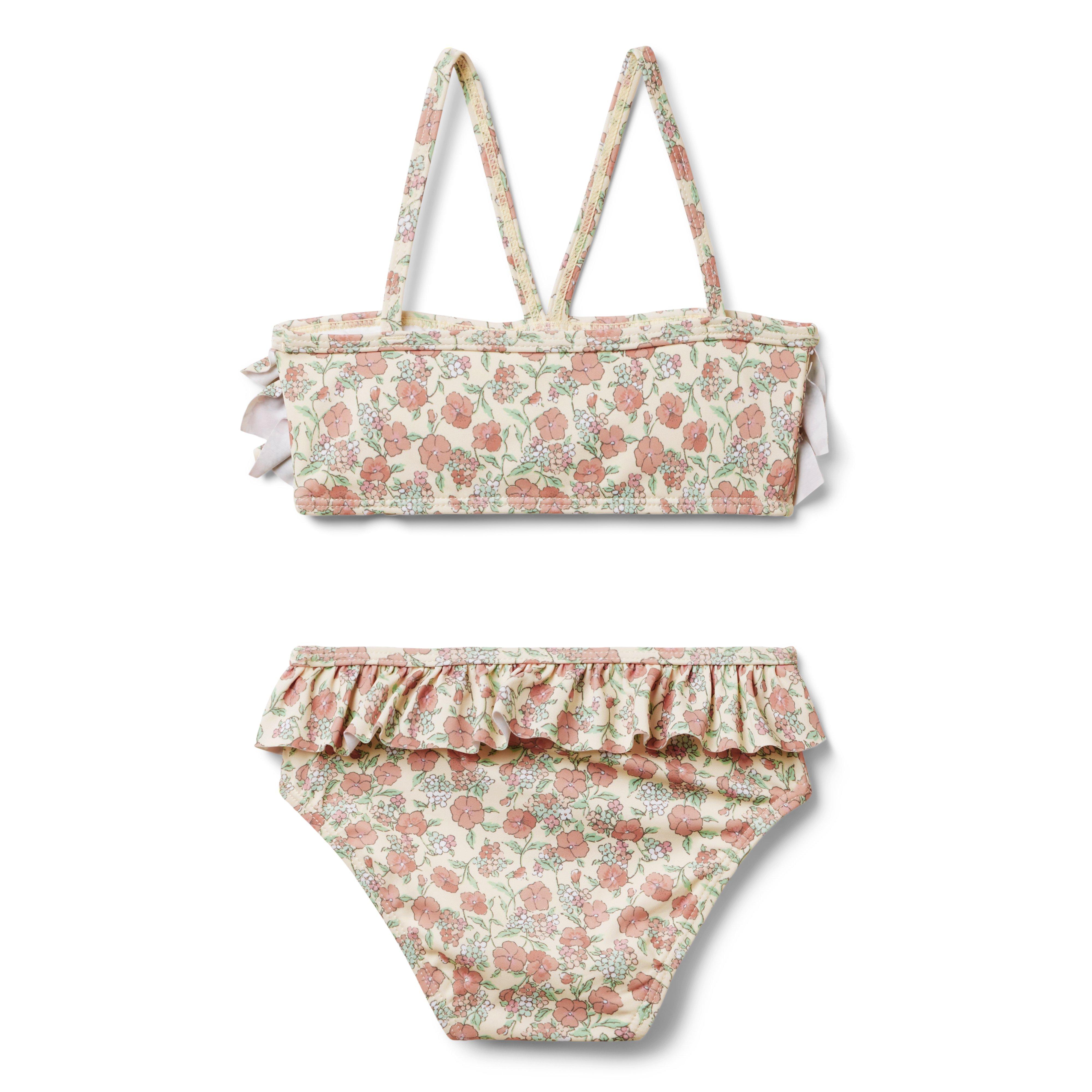 Recycled Ditsy Floral Ruffle 2-Piece Swimsuit image number 1