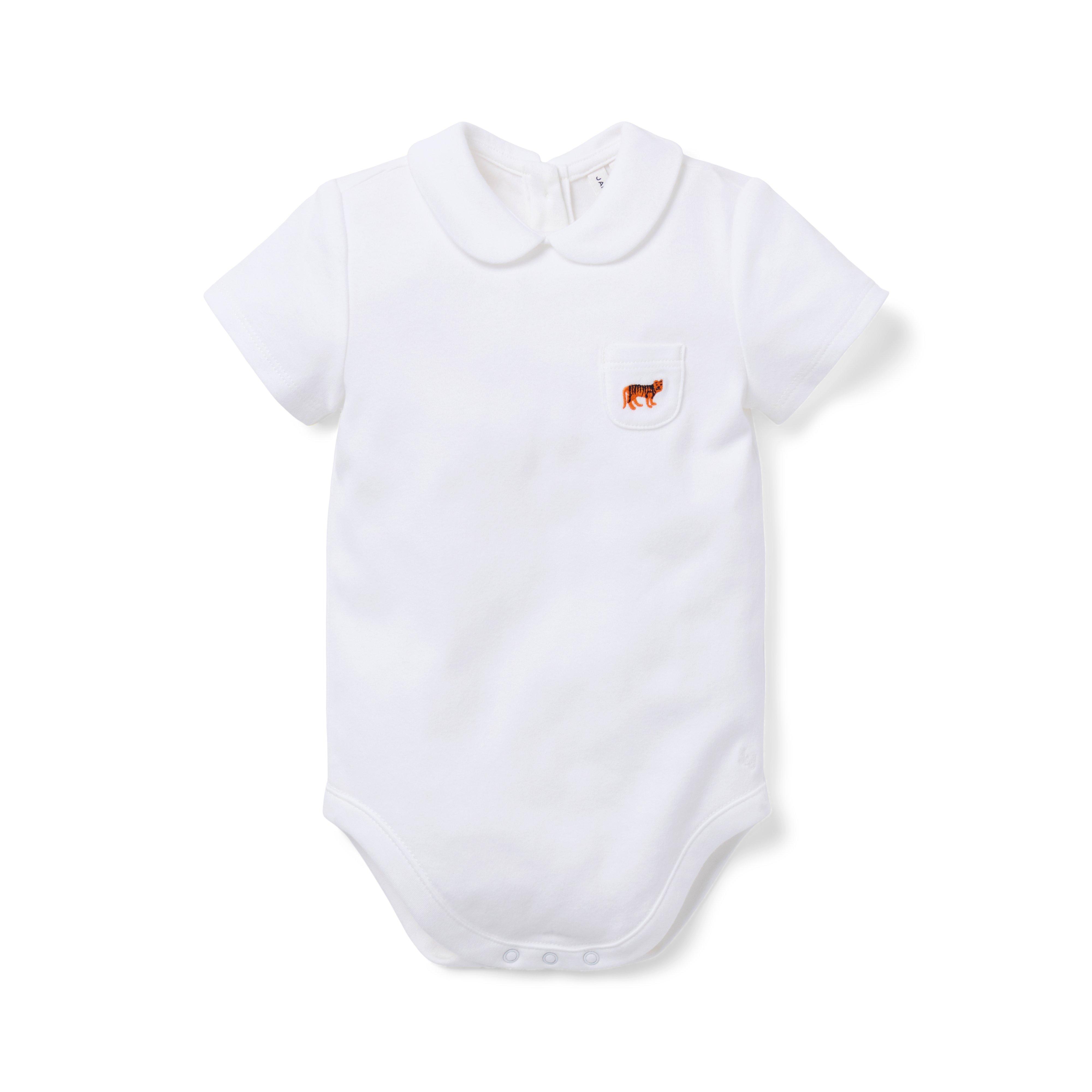 Baby Embroidered Tiger Polo Bodysuit