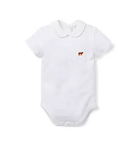 Baby Embroidered Tiger Polo Bodysuit