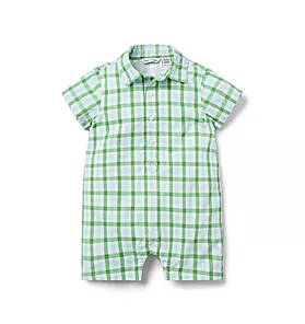 Baby Gingham Polo Romper