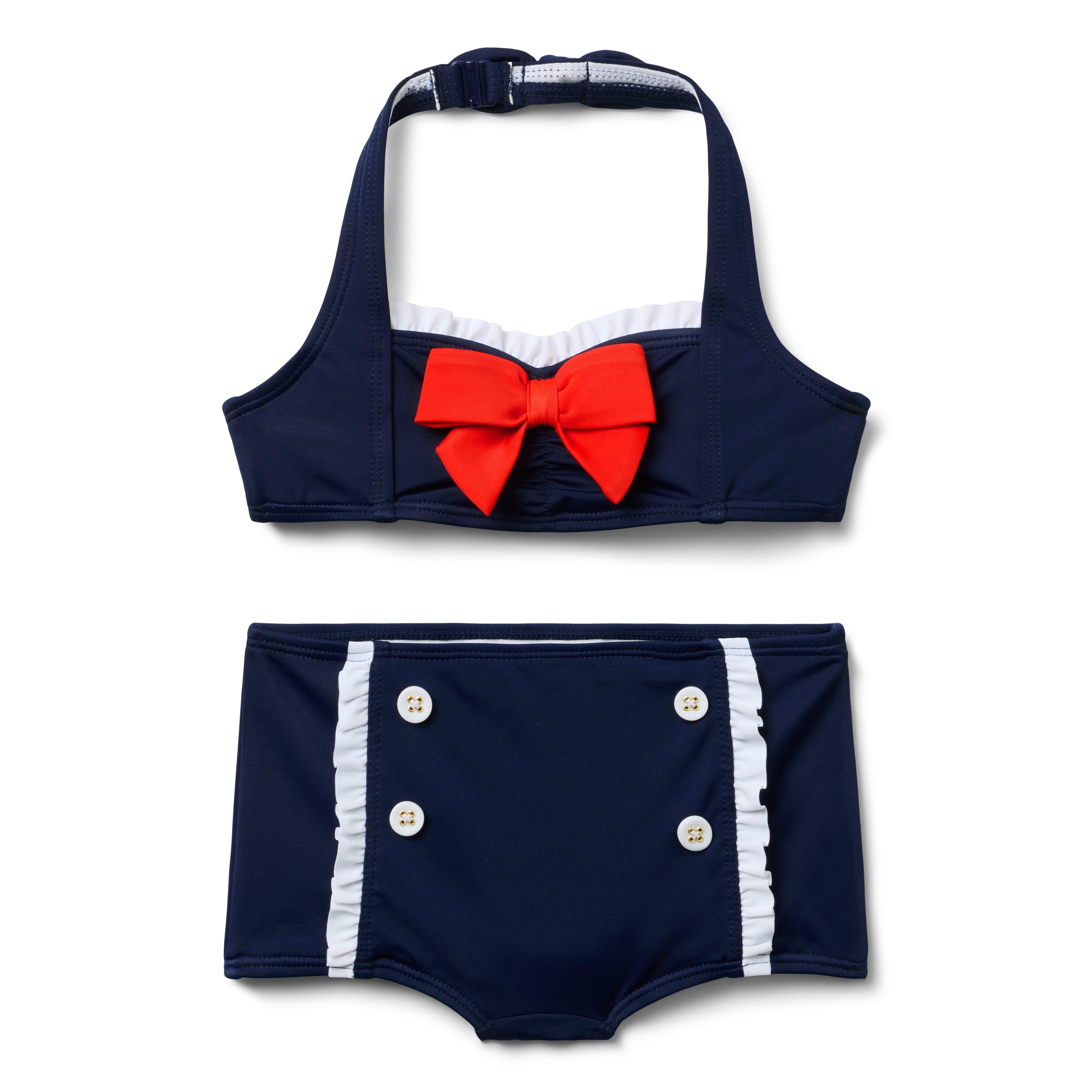 Recycled Bow Halter 2-Piece Swimsuit