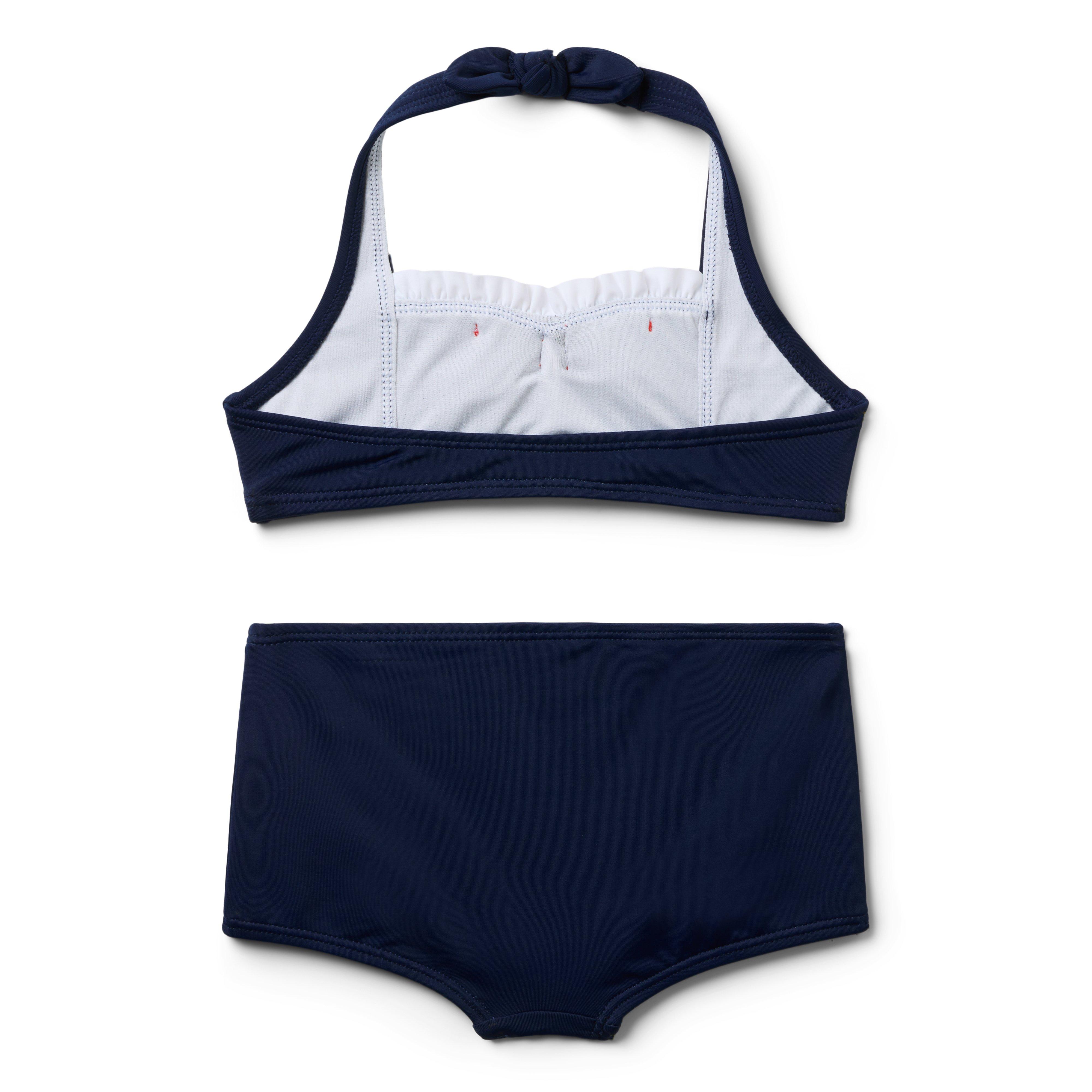Recycled Bow Halter 2-Piece Swimsuit image number 1