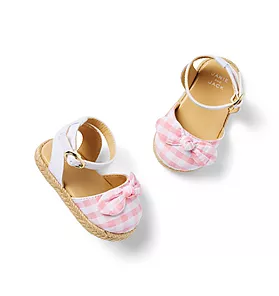 Baby Gingham Bow Espadrille
