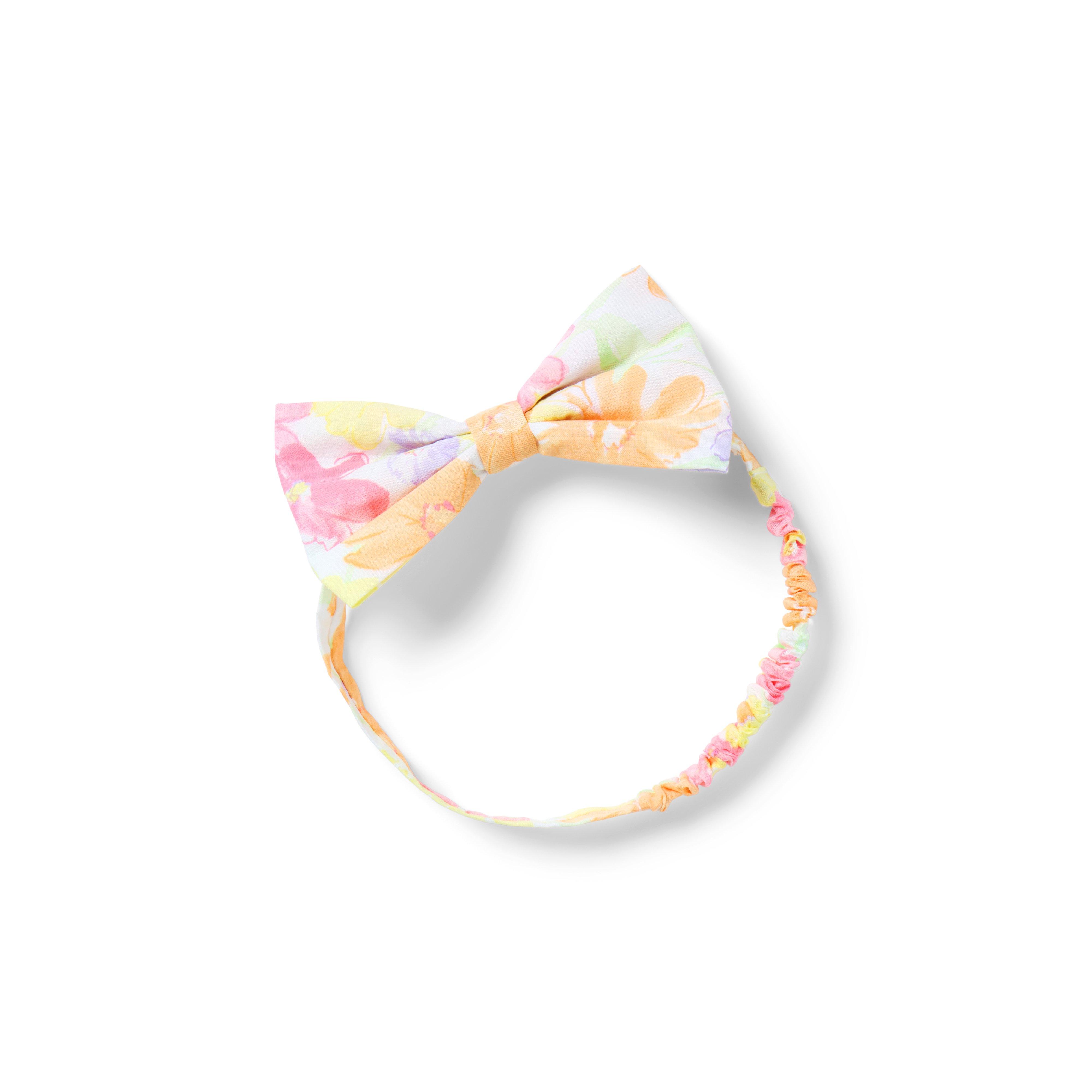 Baby Floral Bow Soft Headband image number 0