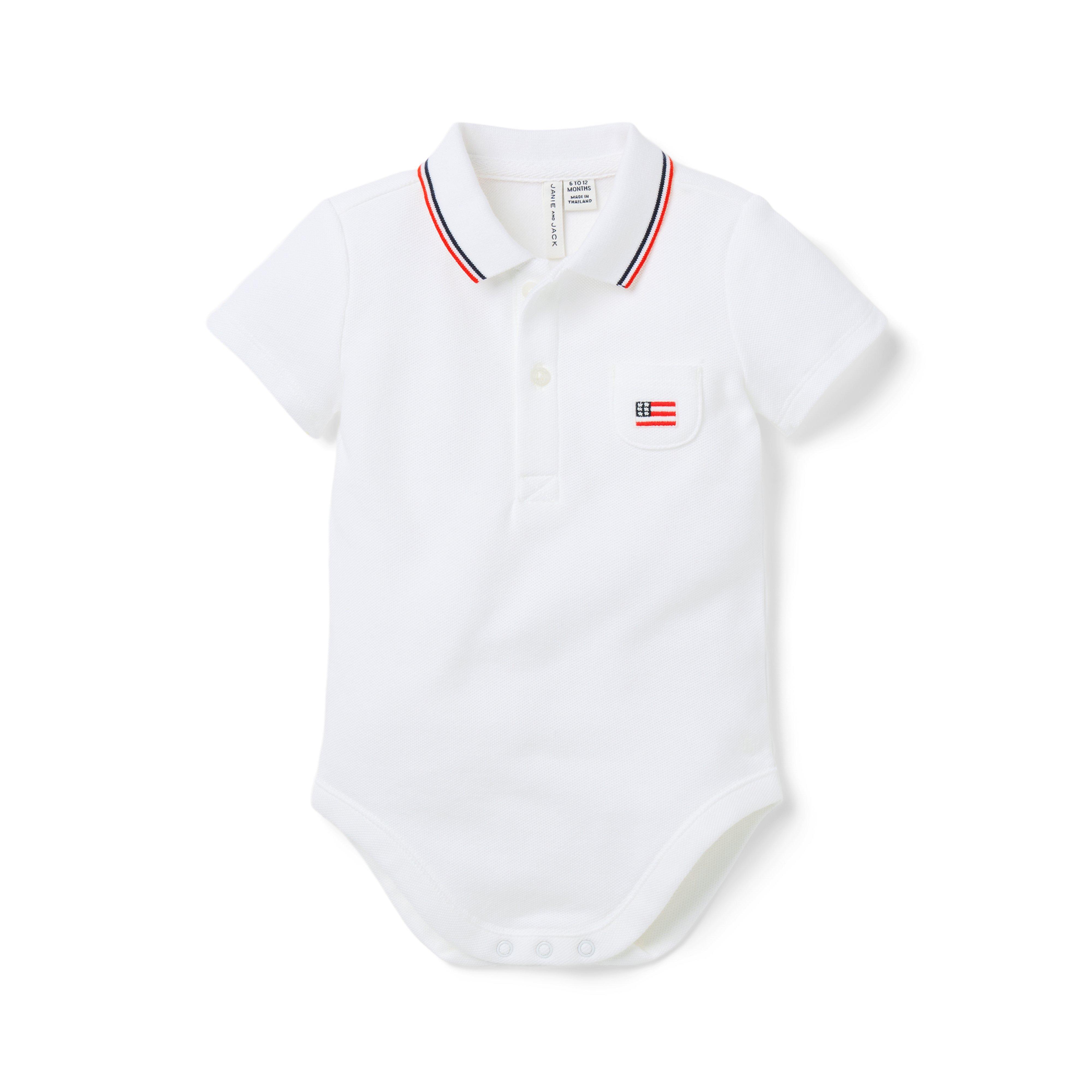 Baby Flag Icon Polo Bodysuit