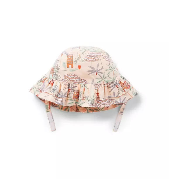 Baby Coastal Getaway Ruffle Sun Hat image number 0