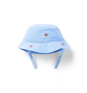 Baby Embroidered Flag Bucket Hat