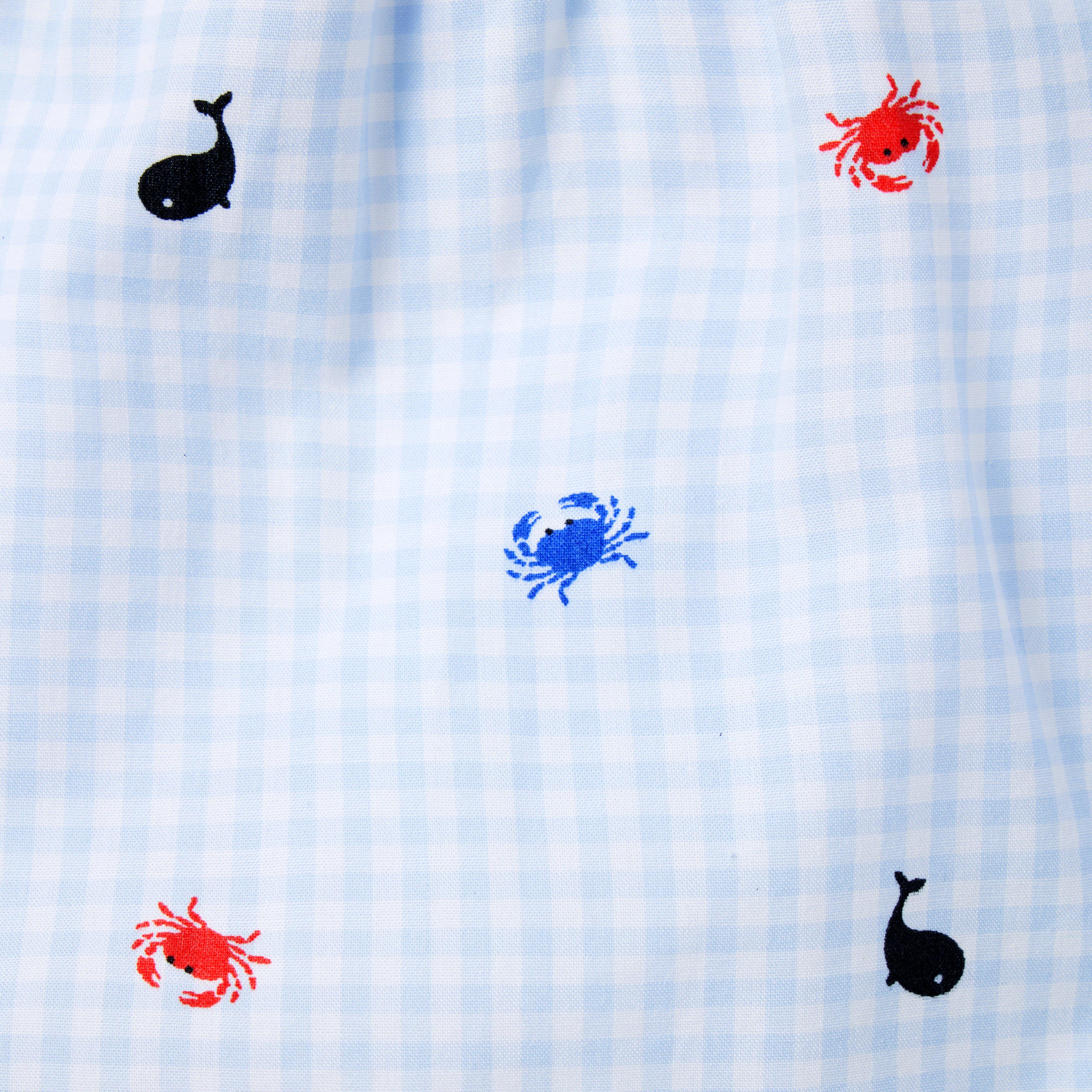 Baby Gingham Sea Animal Bucket Hat image number 1