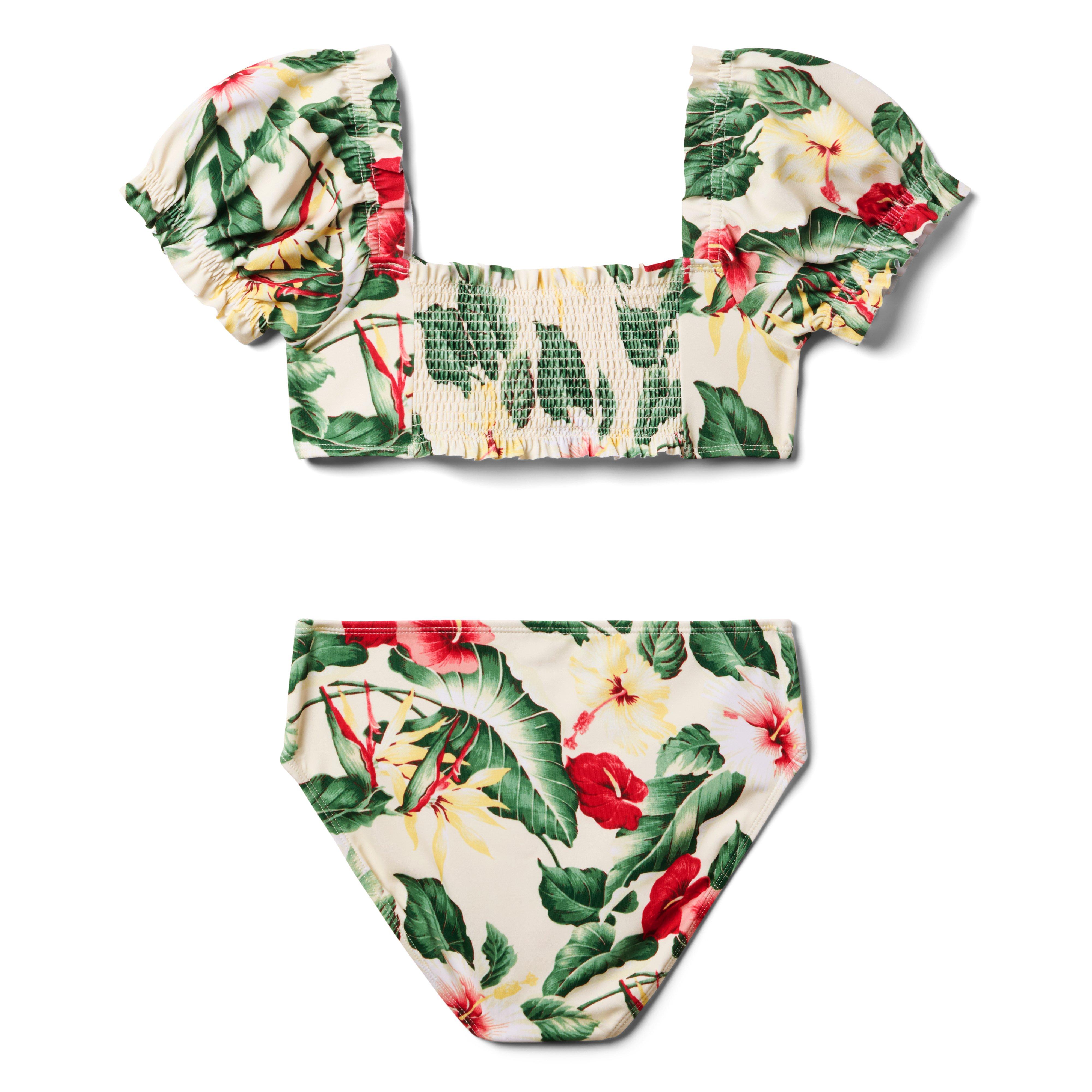Recycled Tropical Floral 2-Piece Swimsuit image number 1