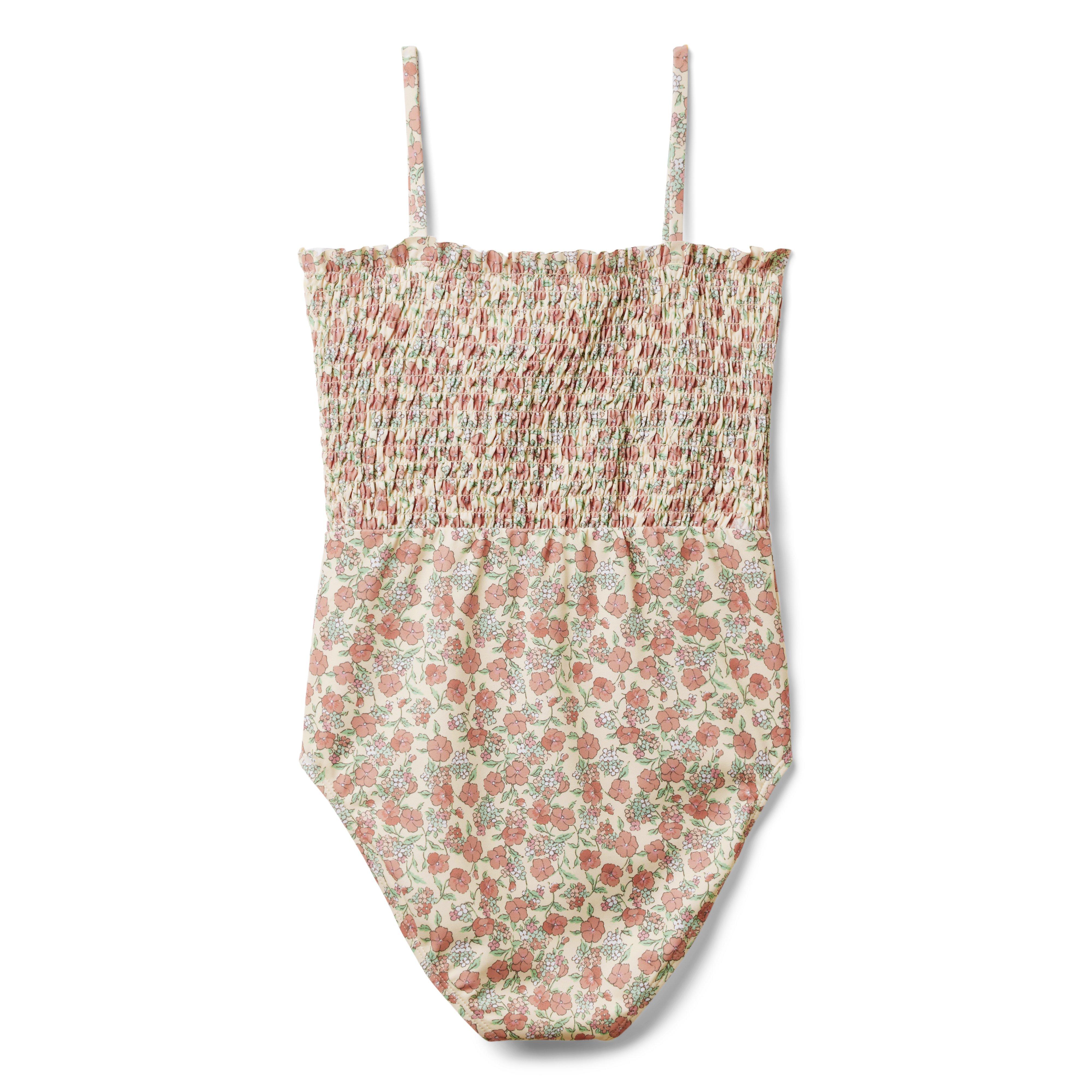 Recycled Ditsy Floral Smocked Swimsuit image number 1