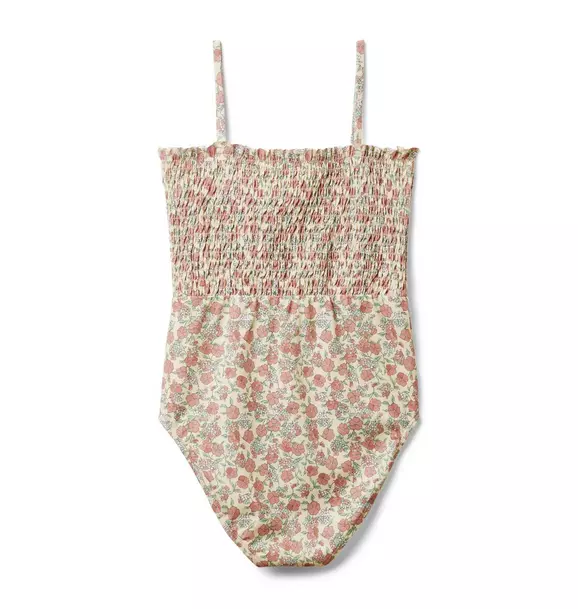 Recycled Ditsy Floral Smocked Swimsuit image number 1