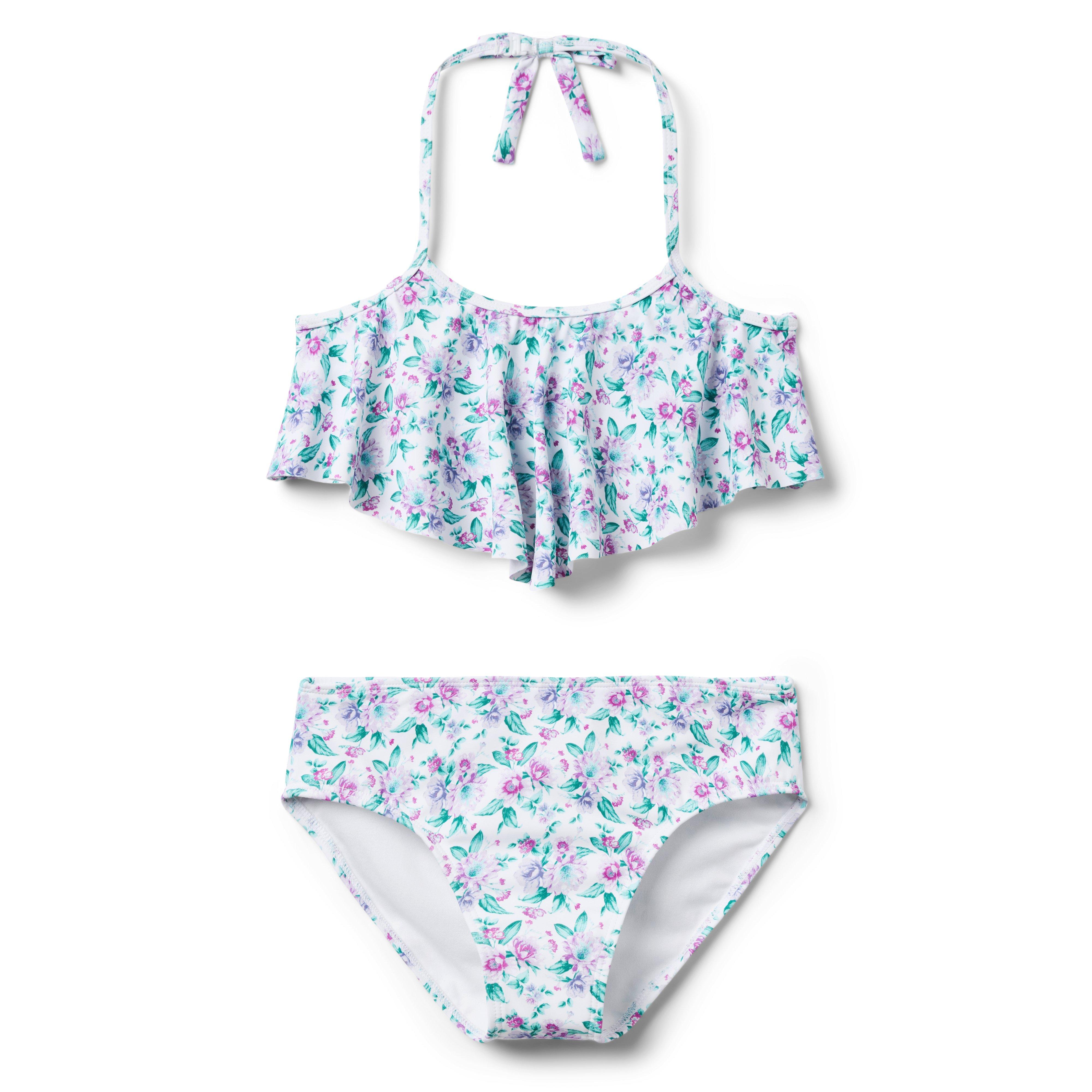 Recycled Floral Halter 2-Piece Swimsuit image number 0