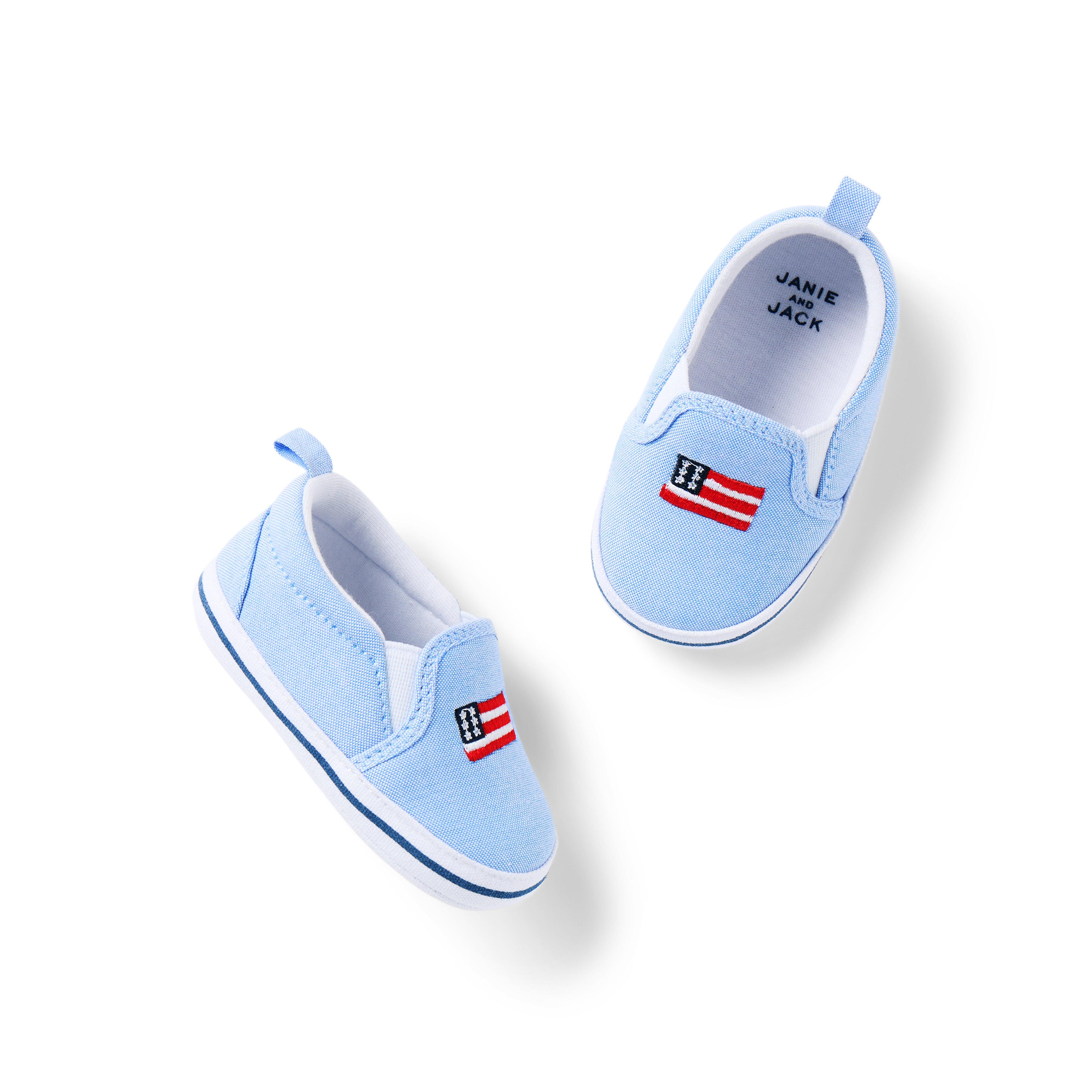 Baby Embroidered Flag Slip-On Sneaker