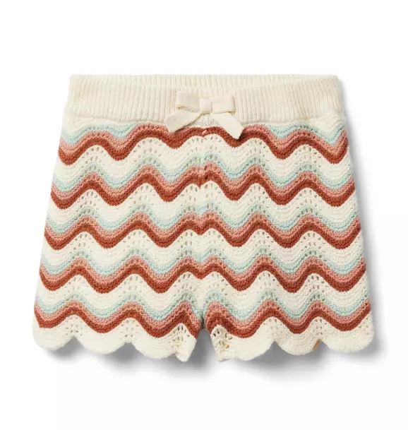 Striped Crochet Short image number 0