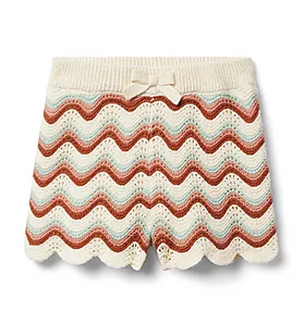 Striped Crochet Short