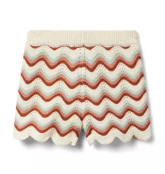 Striped Crochet Short image number 2