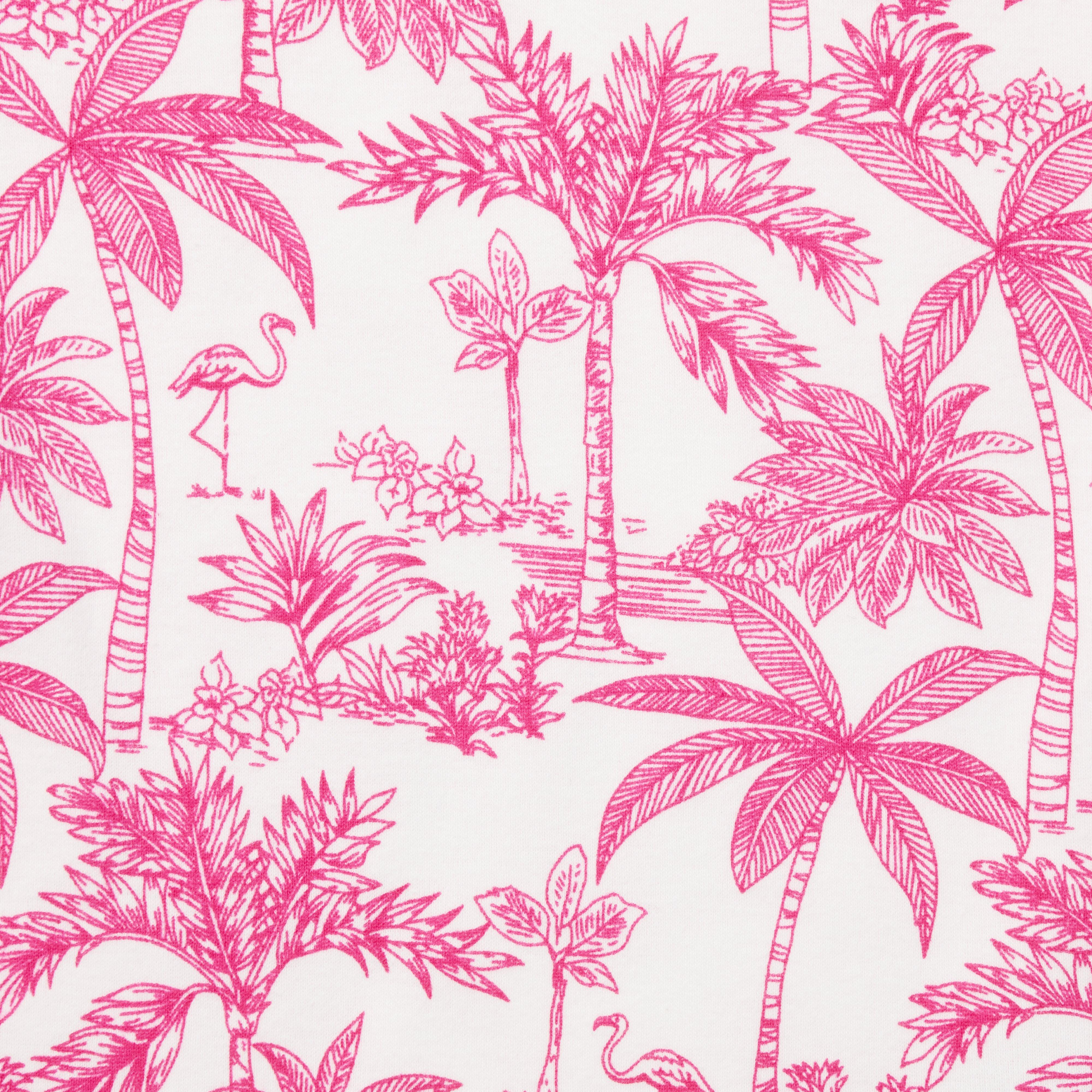 Good Night Compostable Pajama In Flamingo Toile image number 1