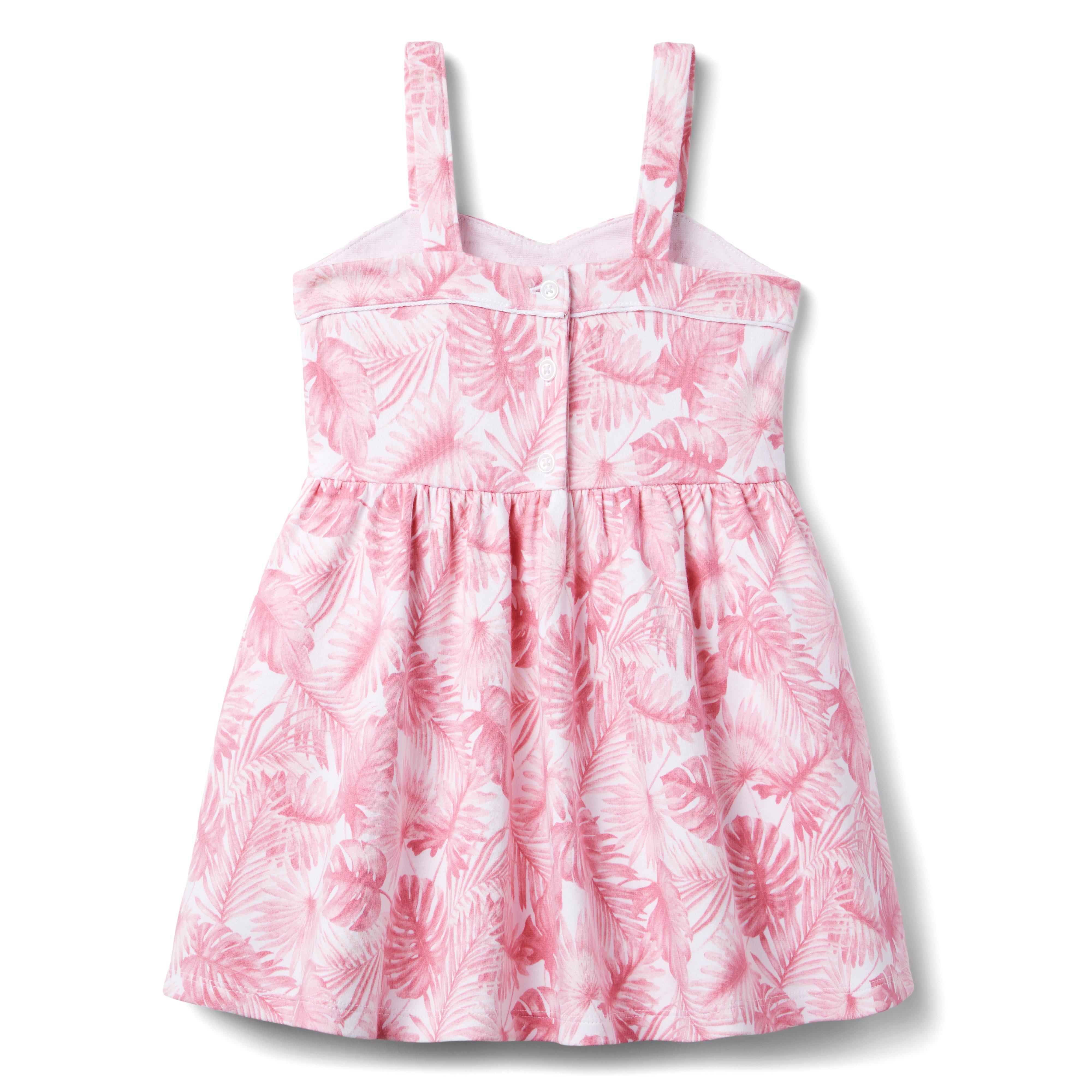 Girl Pale Pink Palm Gray Malin Under The Palms Dress by Janie and Jack