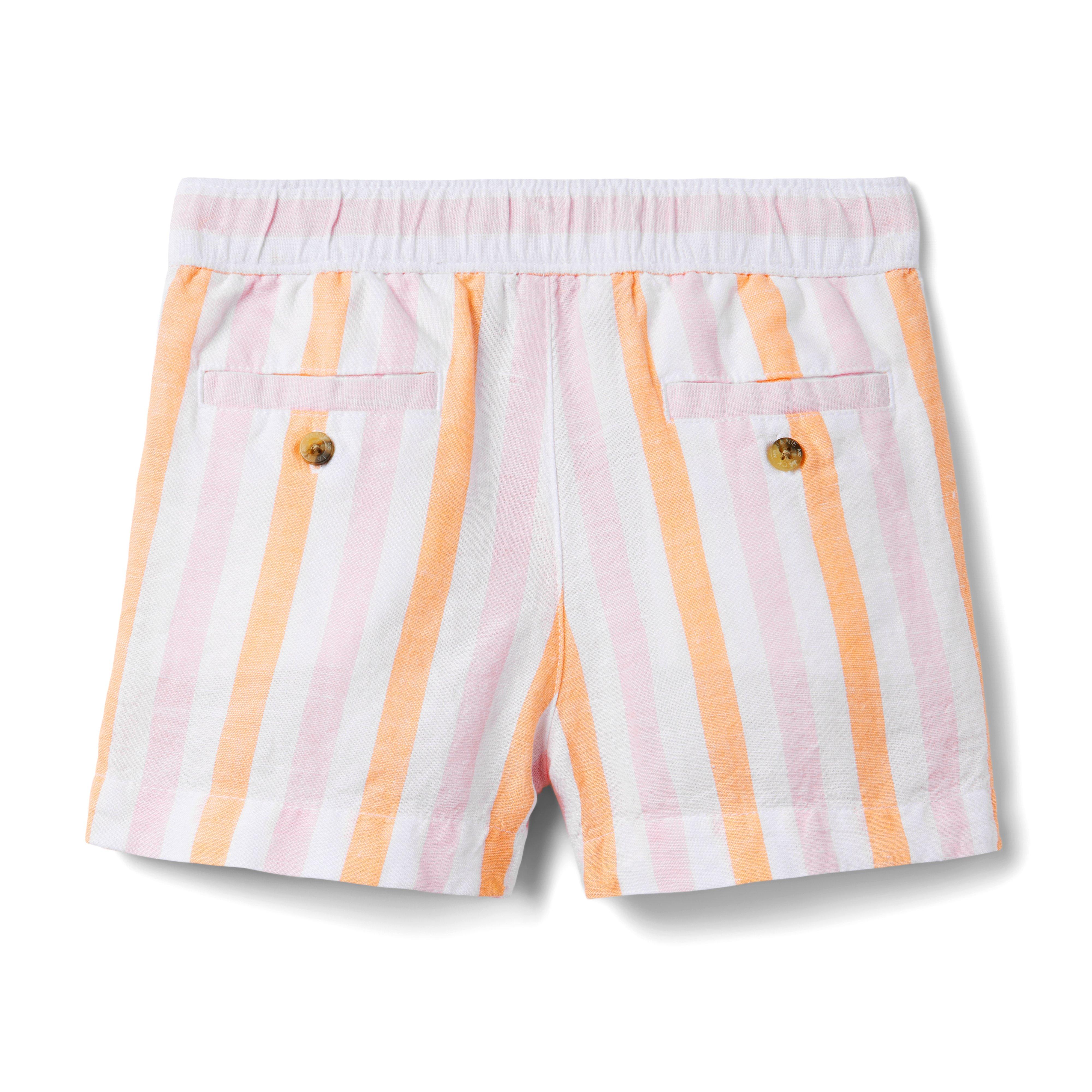 Boy Pastel Pink Stripe Gray Malin Striped Shortest Short by Janie and Jack