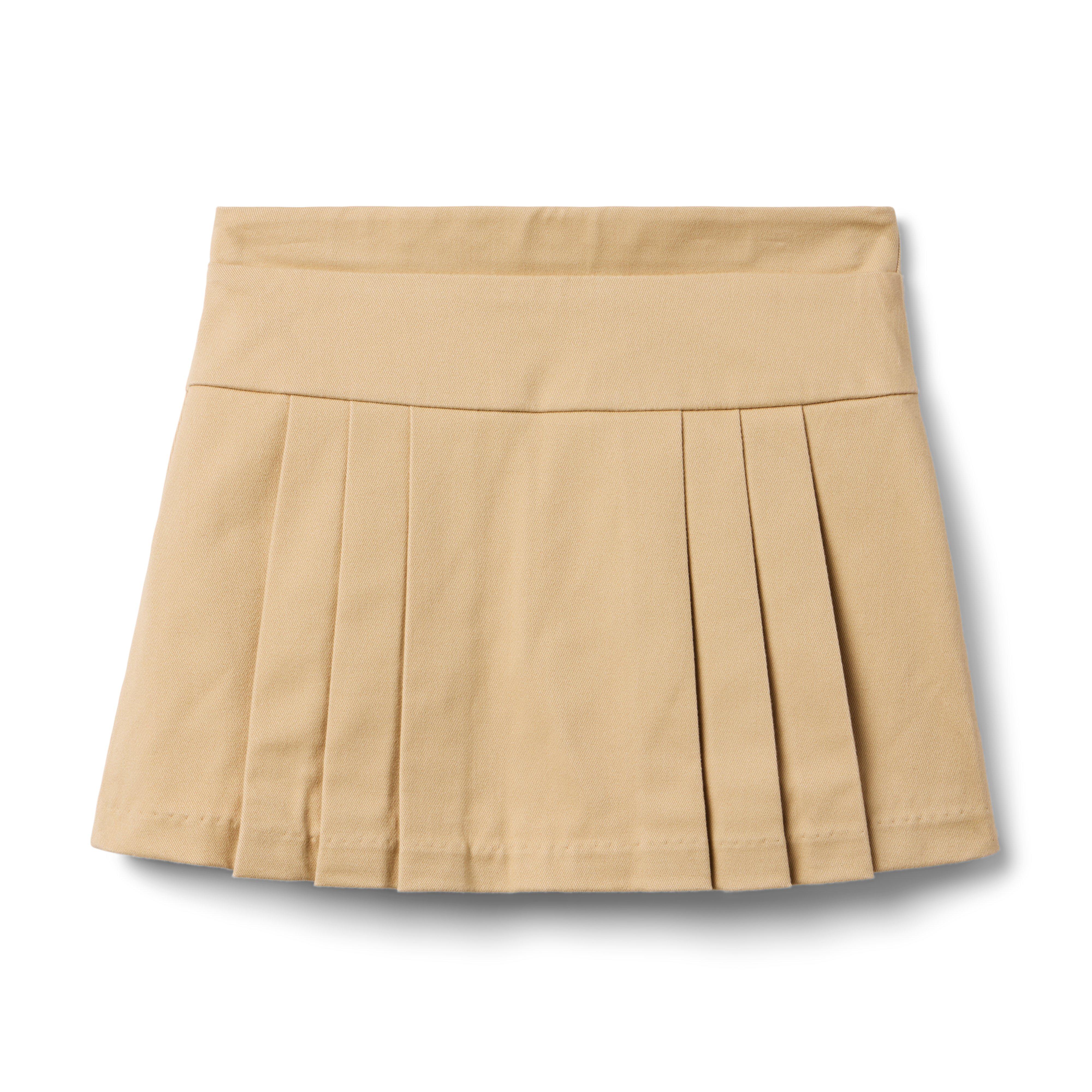 Girl Light Khaki The Pleated Twill Skirt by Janie and Jack