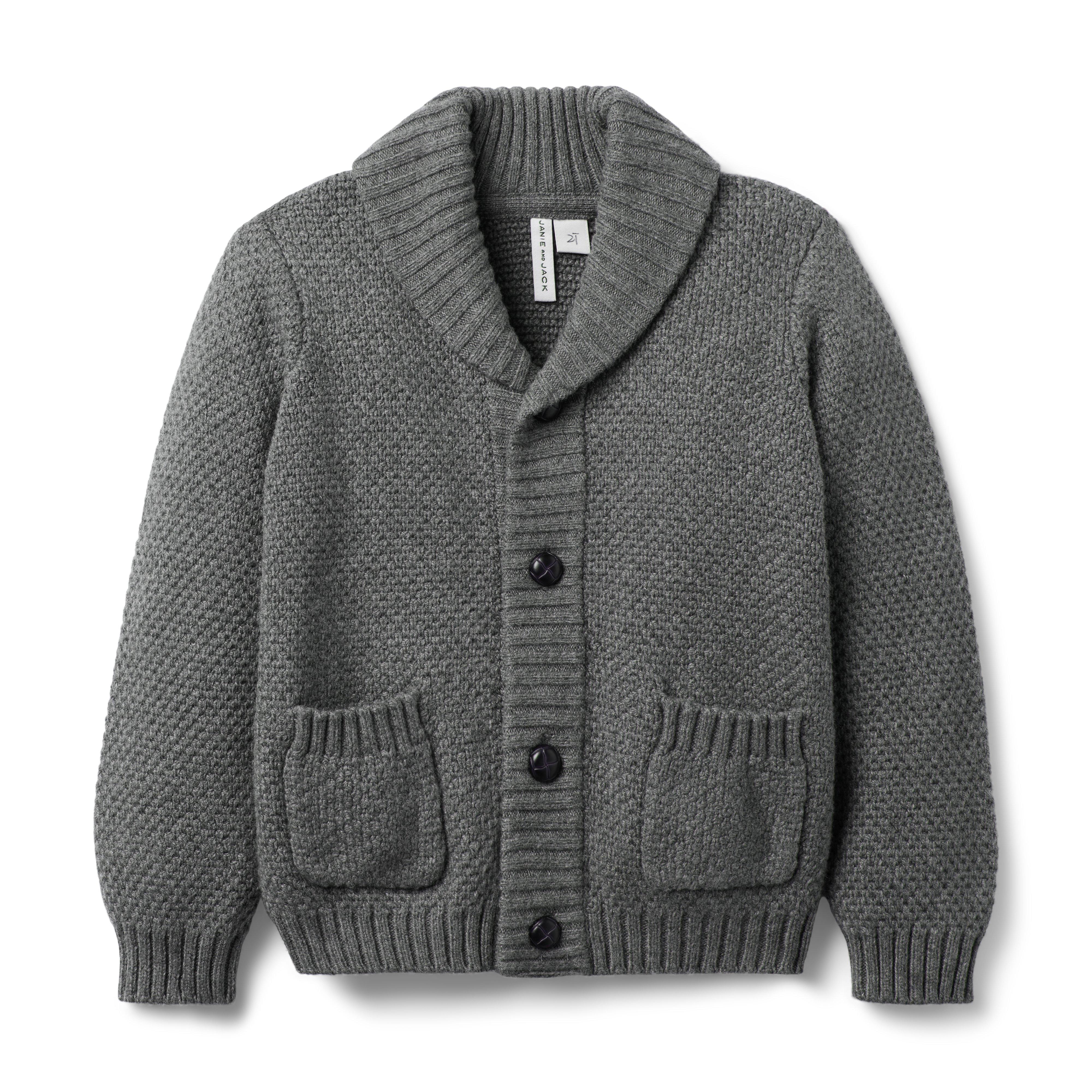 Textured Shawl Collar Cardigan 