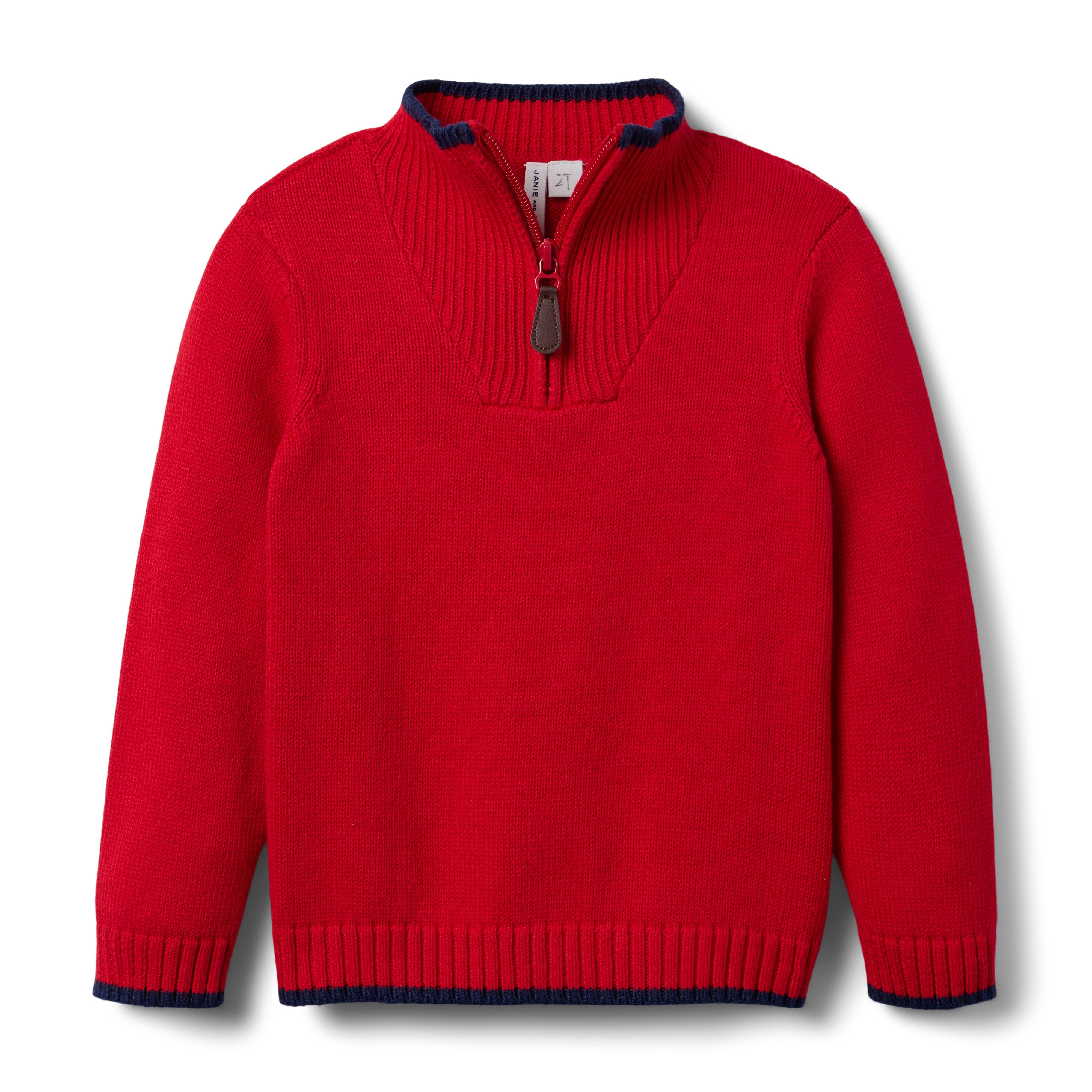 JNJ The Half Zip Sweater Bradbury Red