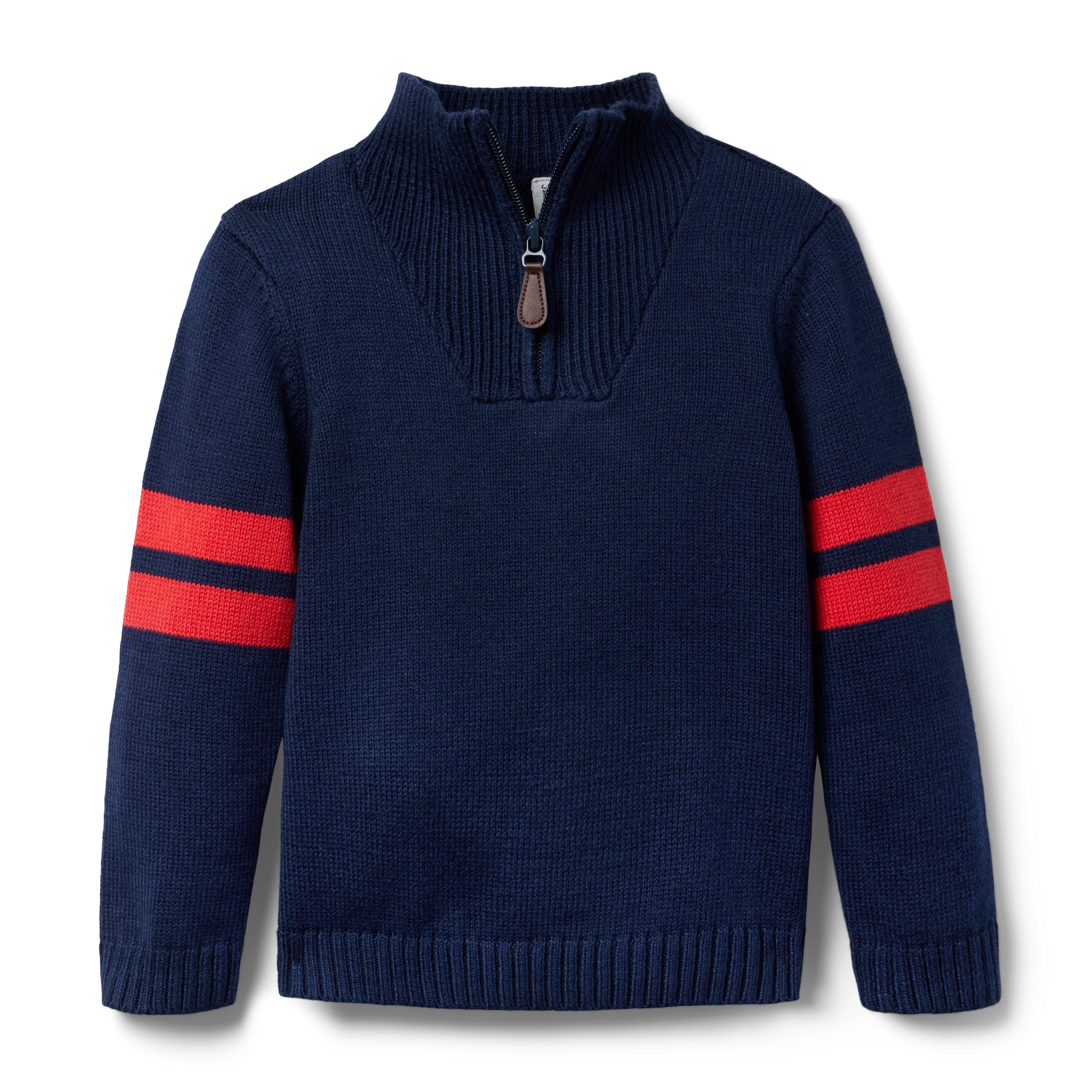The Stripe Half-Zip Sweater