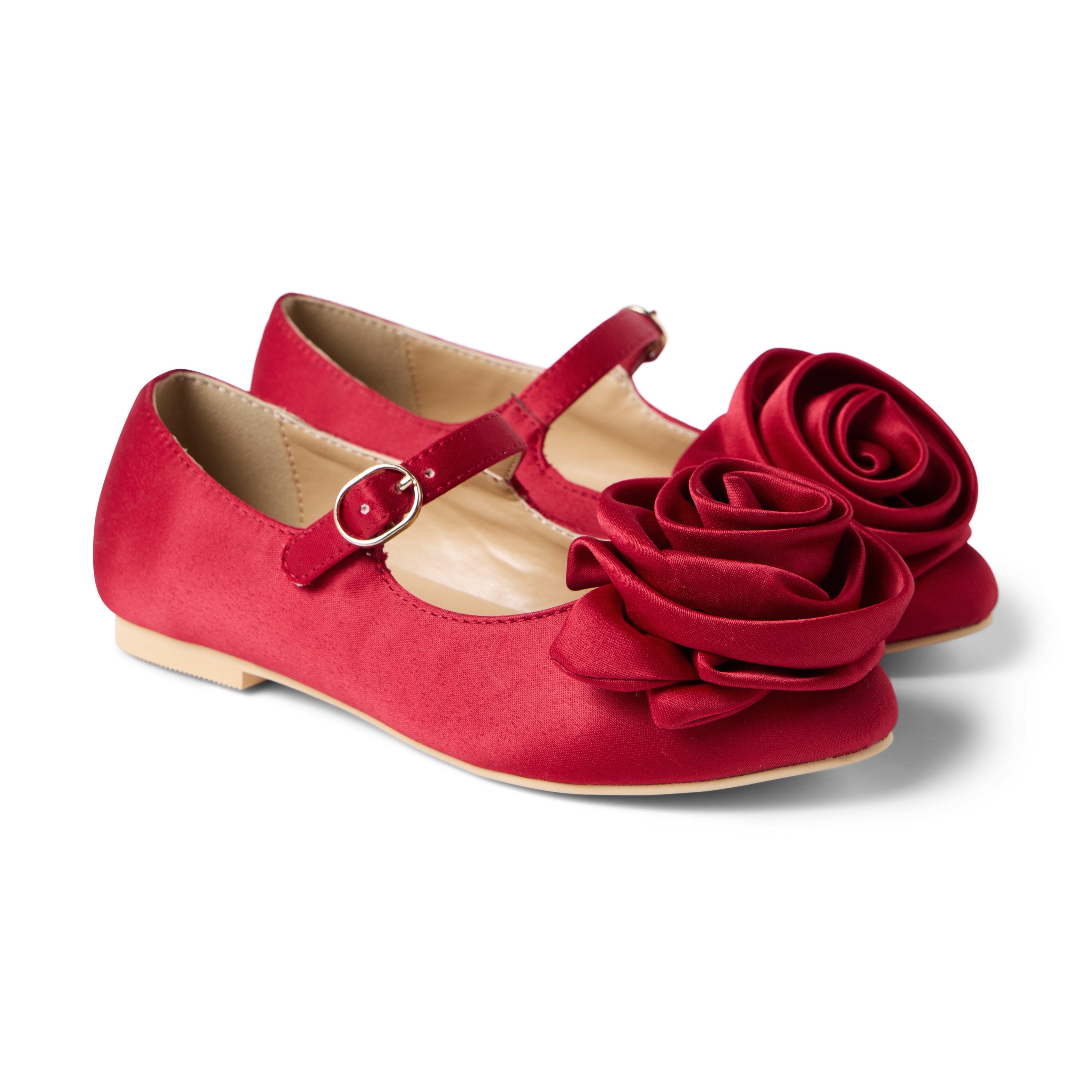 Satin Rosette Ballet Flat