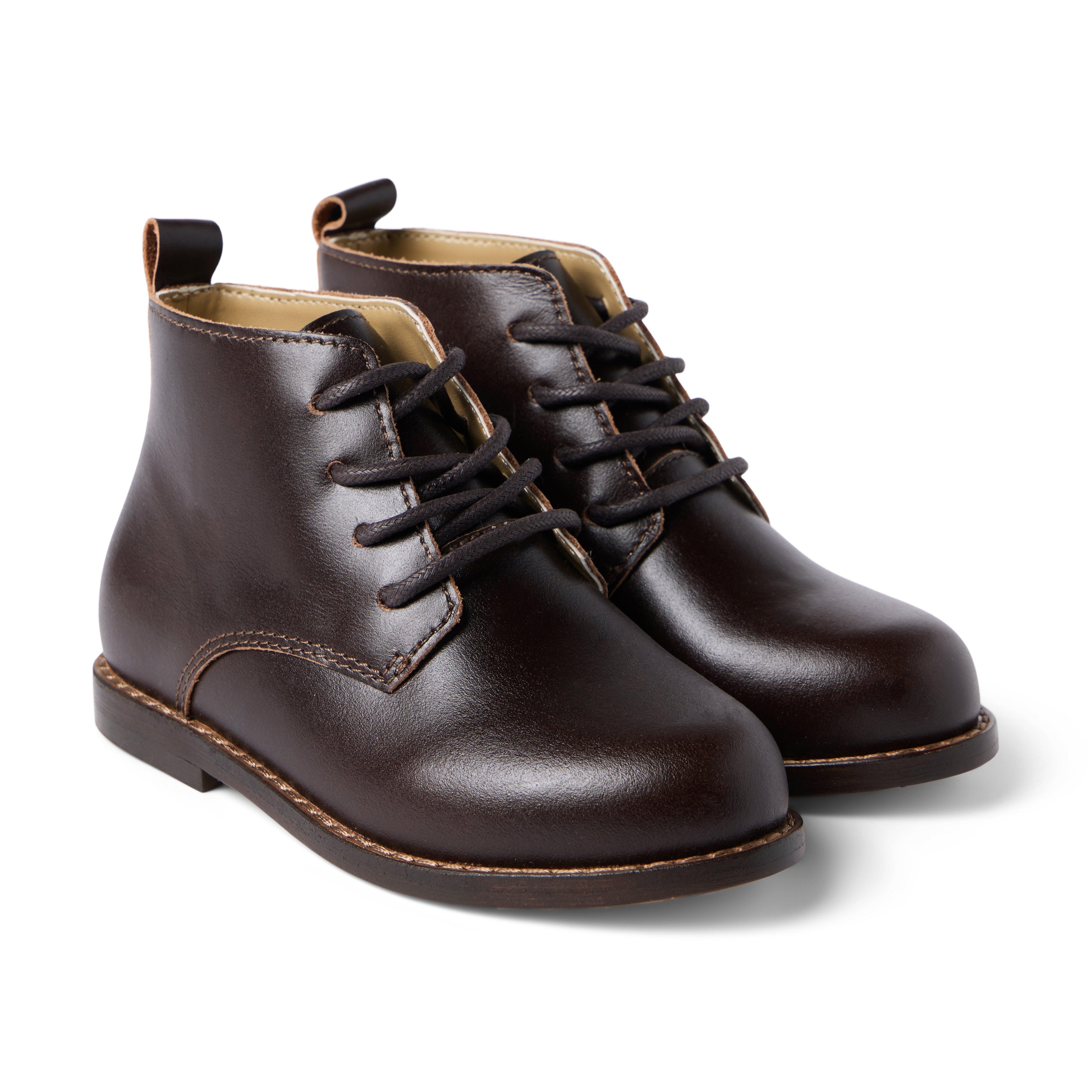 Leather Lace-Up Boot