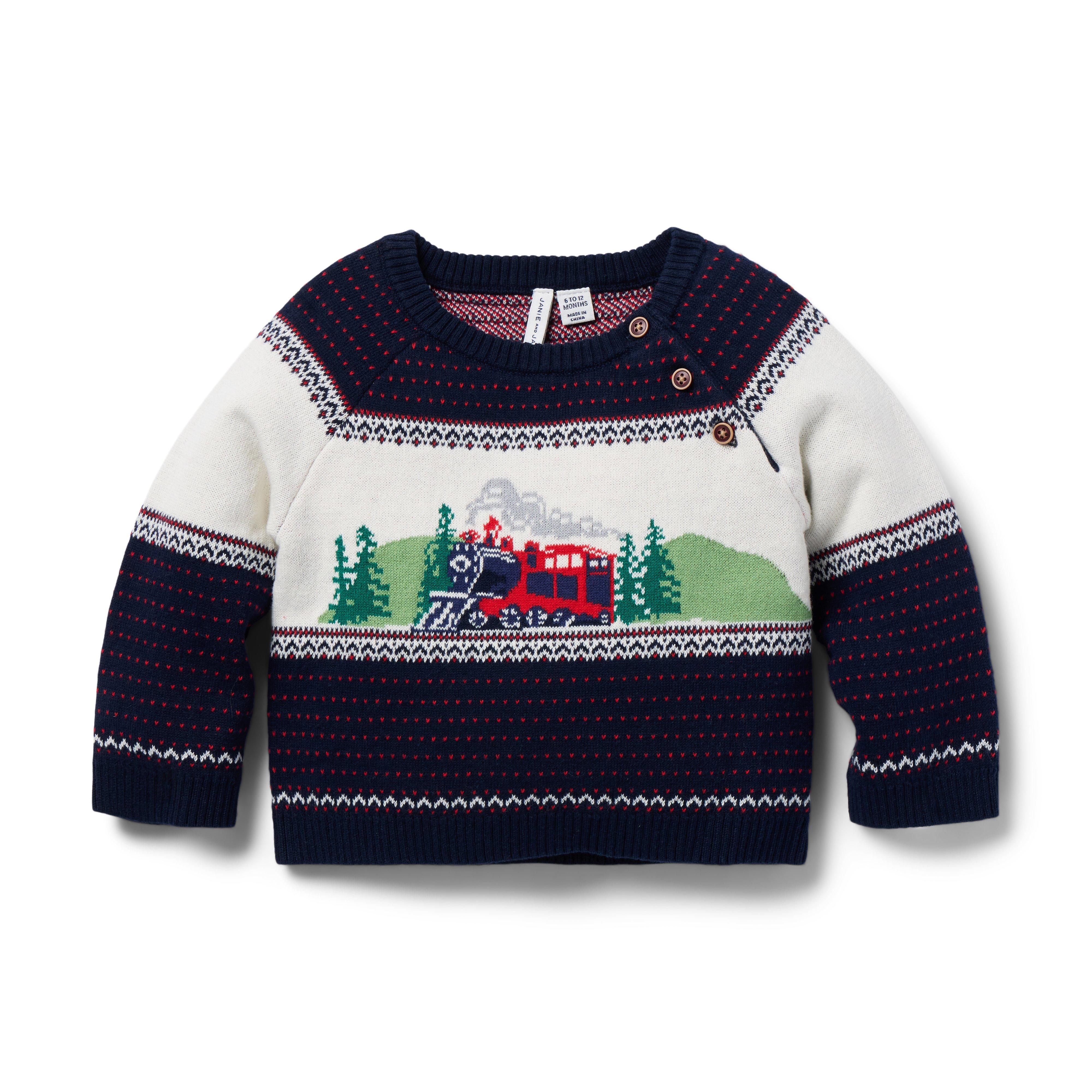 Baby Fair Isle Train Sweater image number 0
