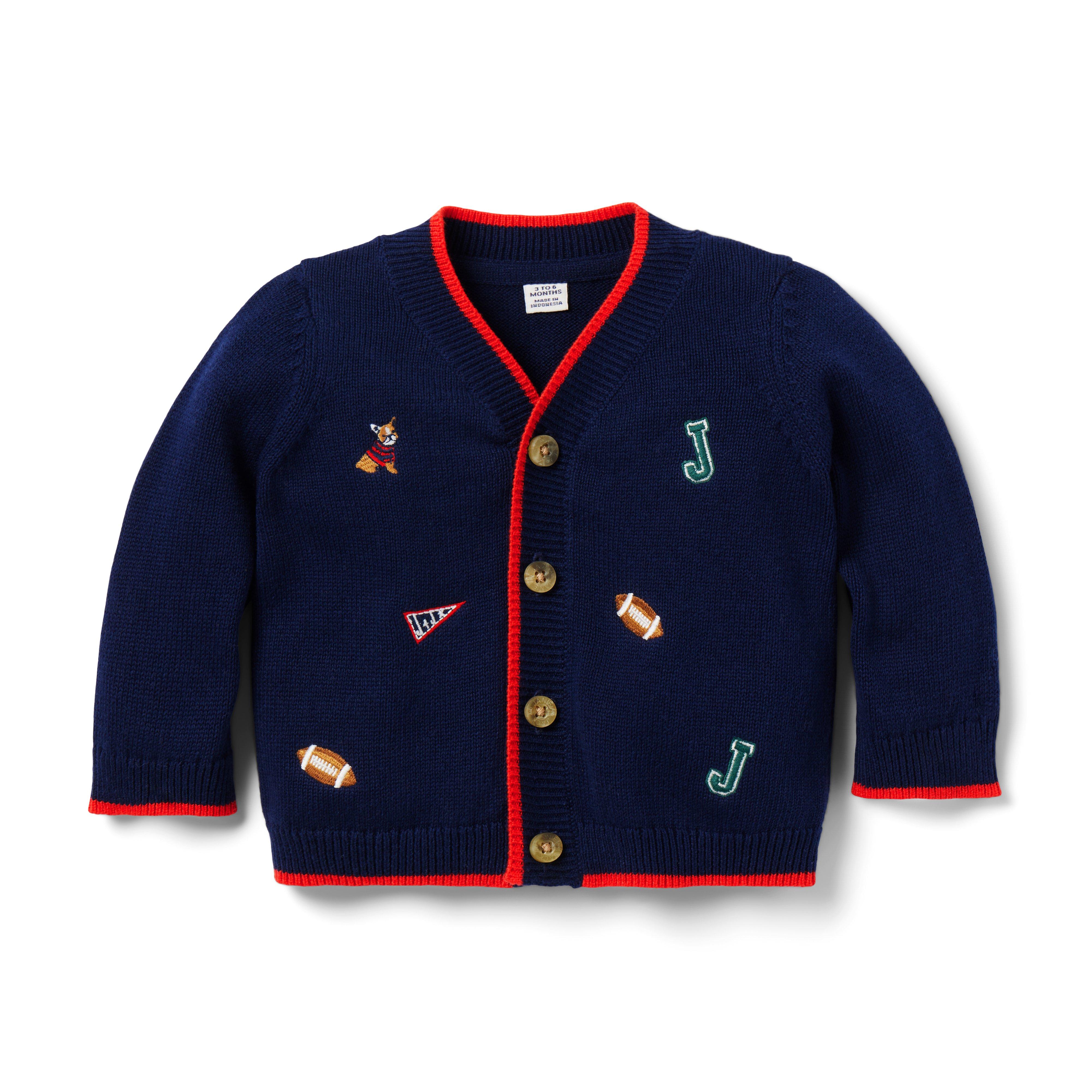 Baby Embroidered Varsity Cardigan