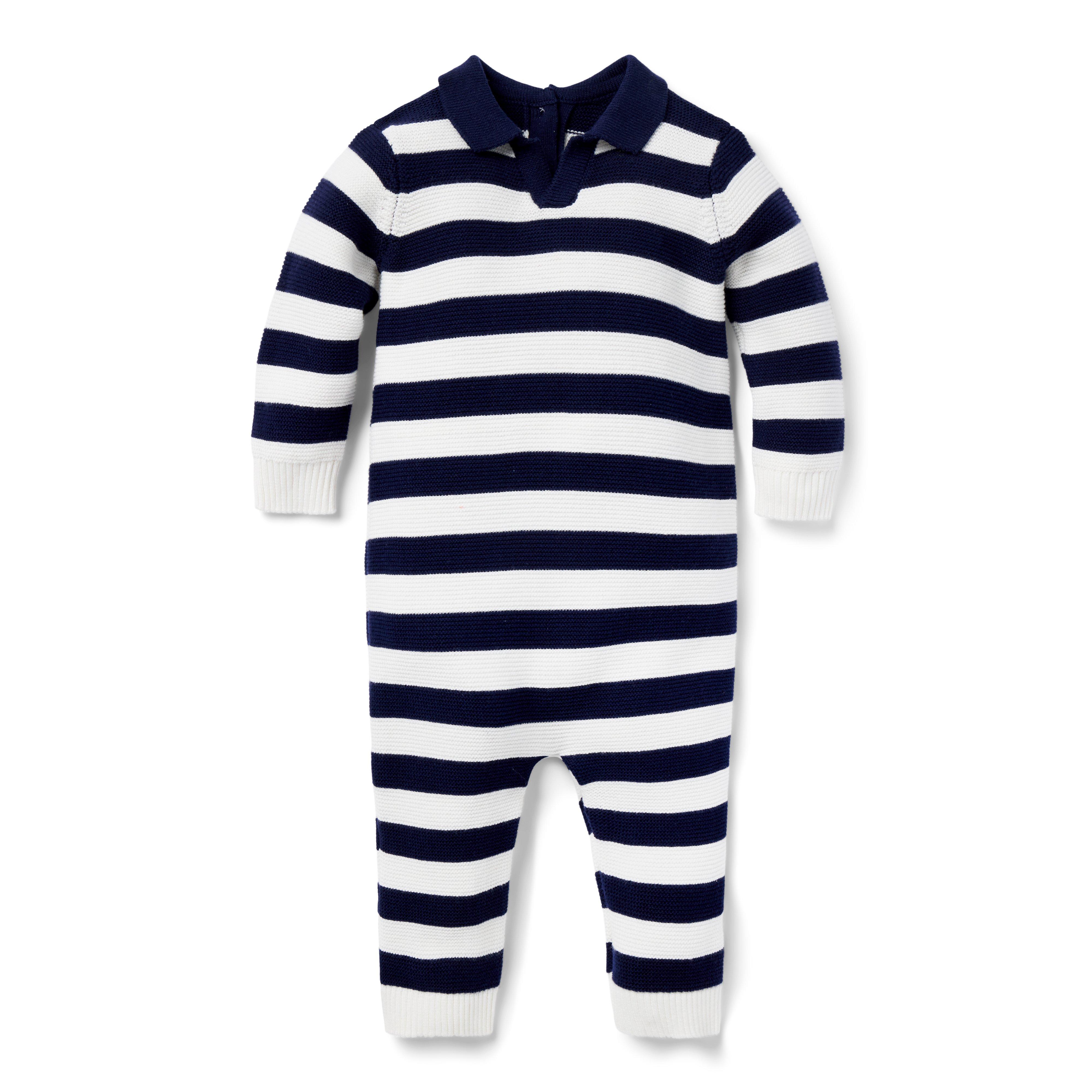 Baby Striped Collared One-Piece