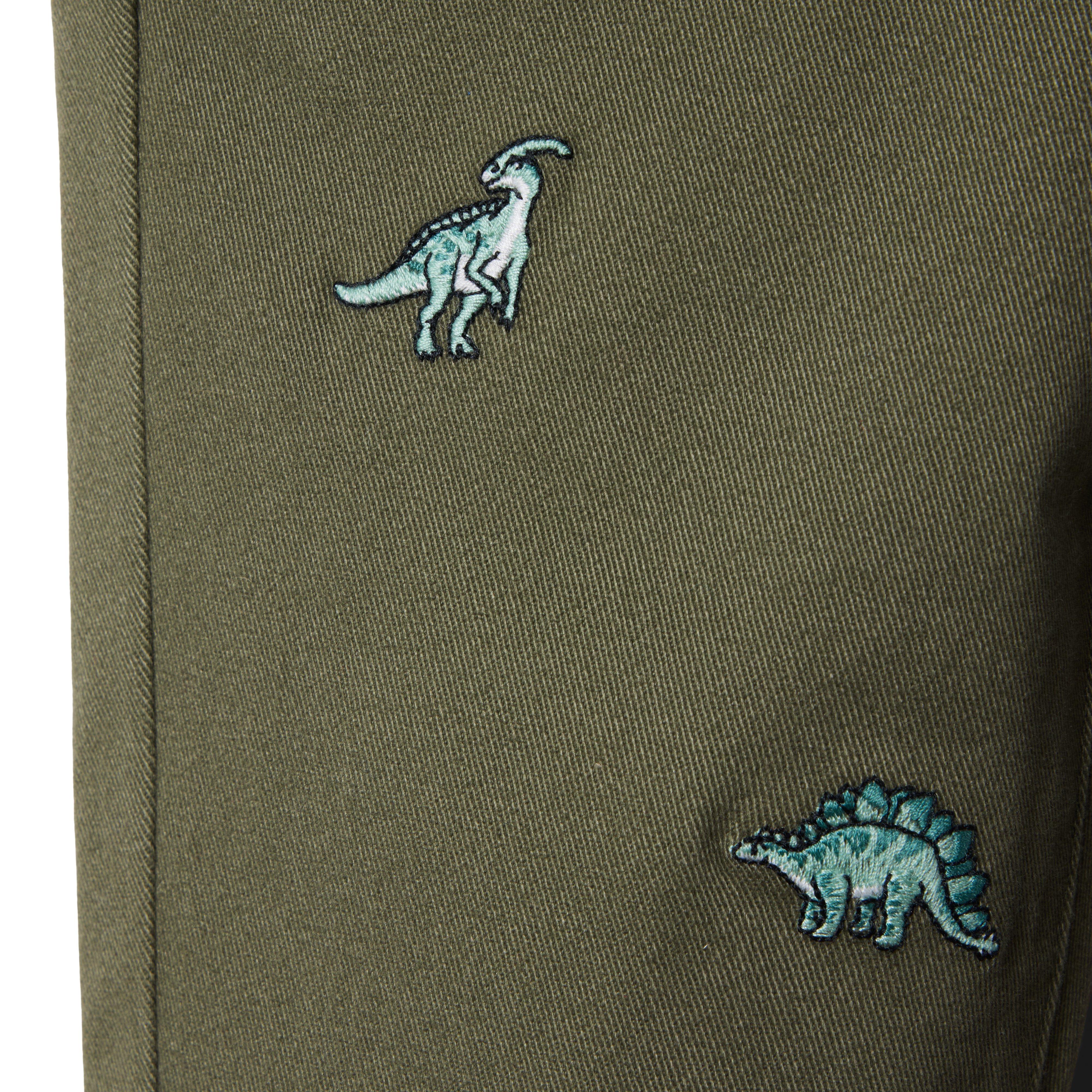 Embroidered Dinosaur Twill Jogger image number 2