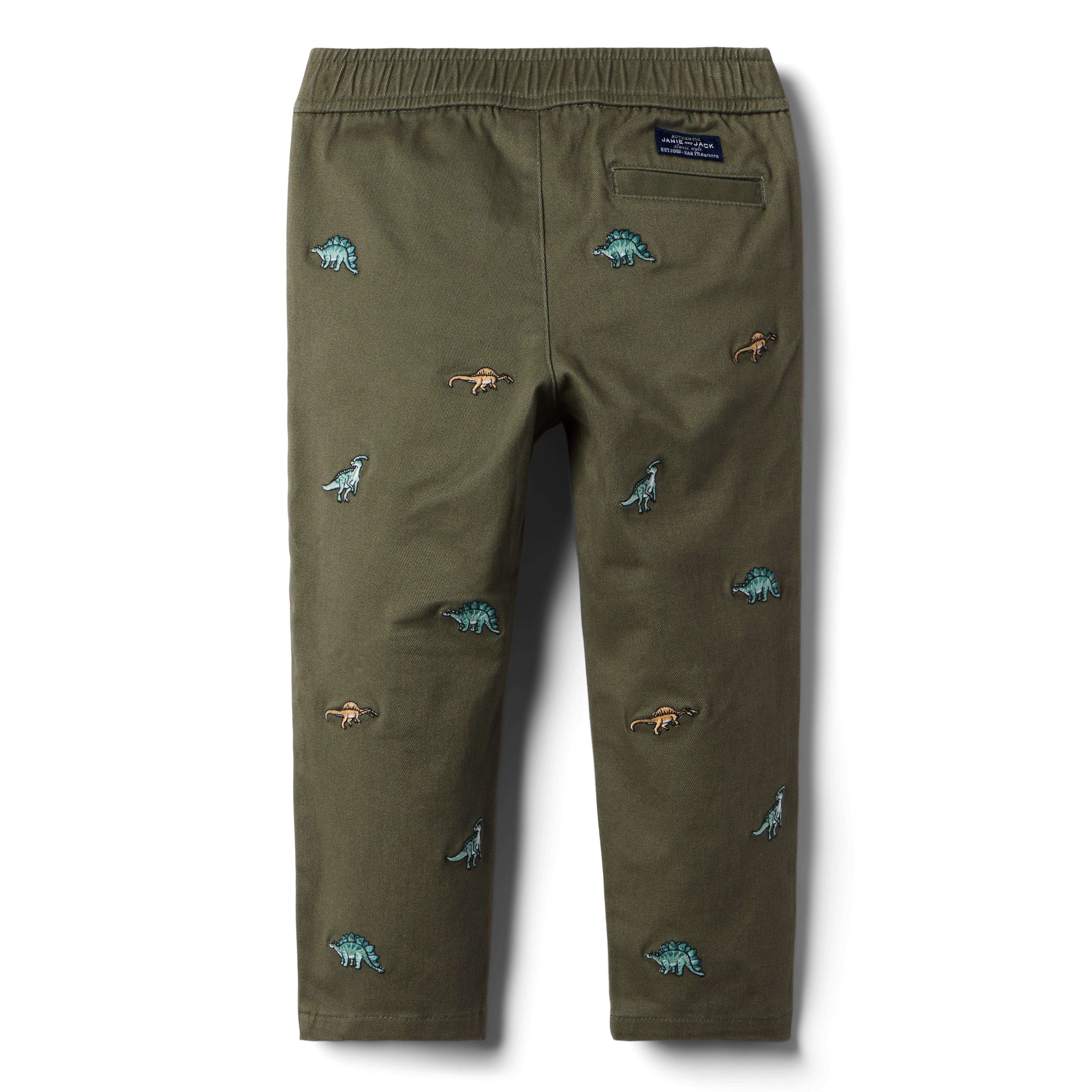 Embroidered Dinosaur Twill Jogger image number 1